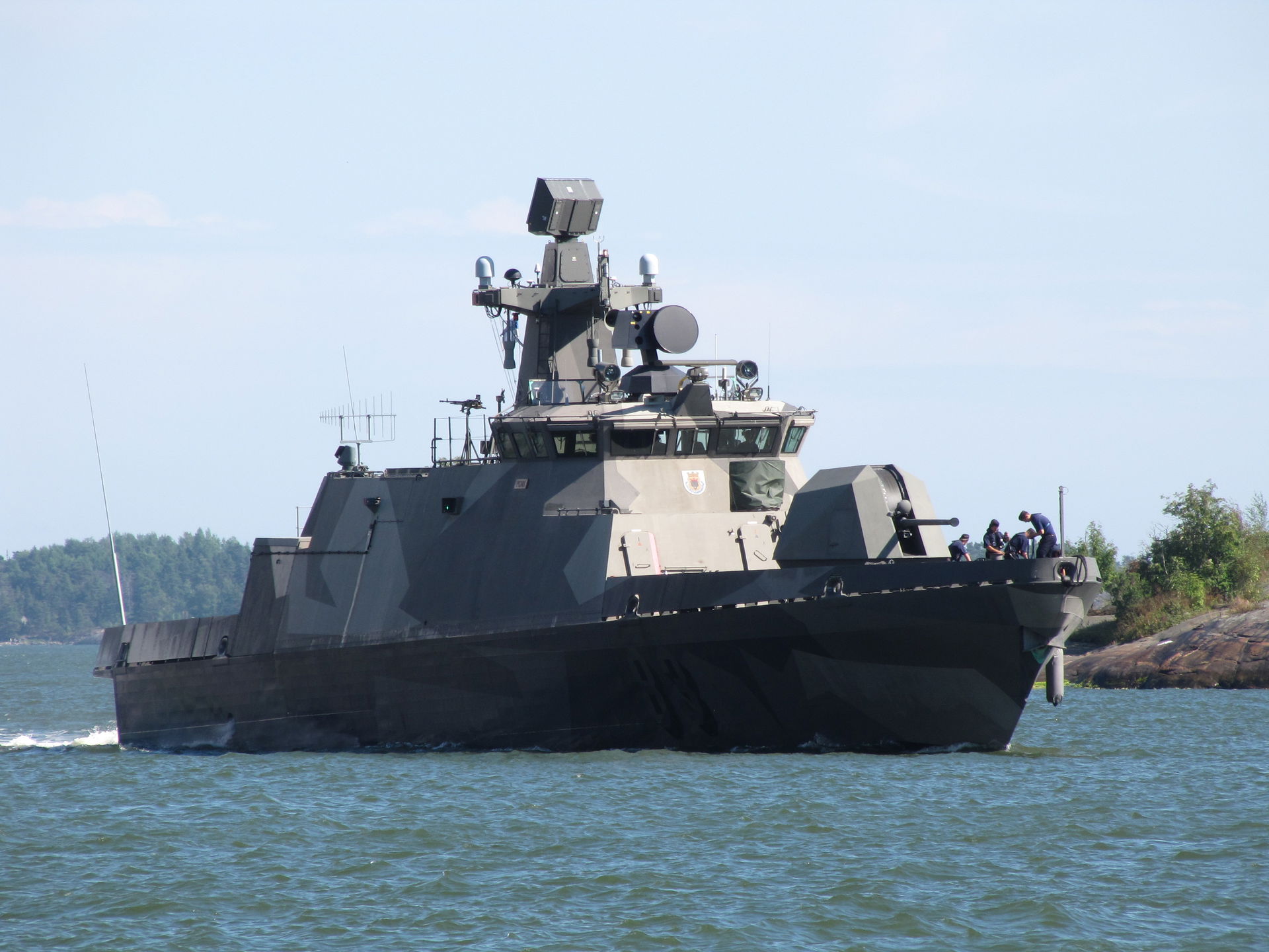 Finnish missile boat Pori (83), the fourth ship of Hamina class…