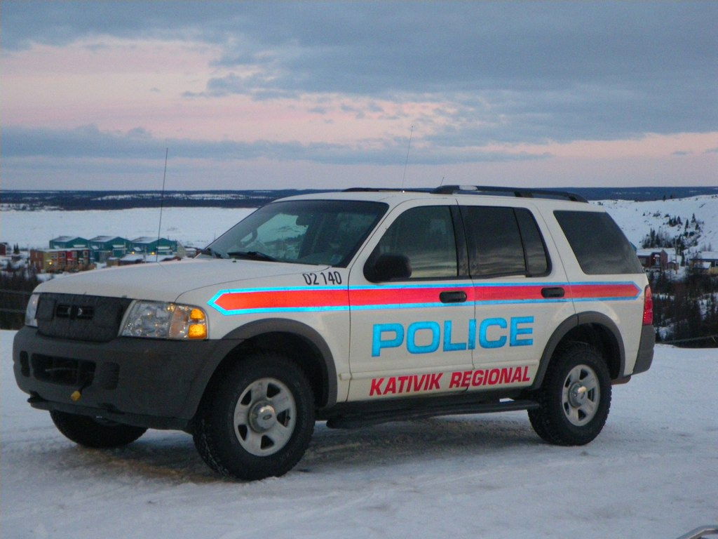 Police car in Kuujjuaq (Fort-Chimo), Québec, Canada