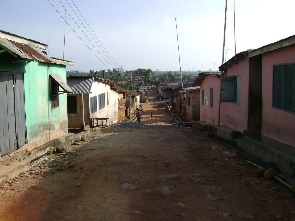 Street in Nyakrom in Agona District (en), Ghana