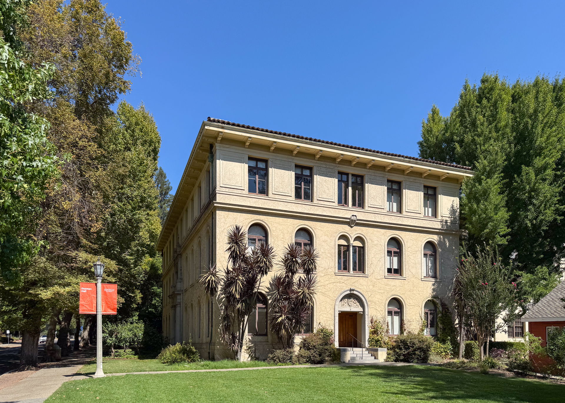 Exterior of Guzman Hall on the campus of Dominican University o…