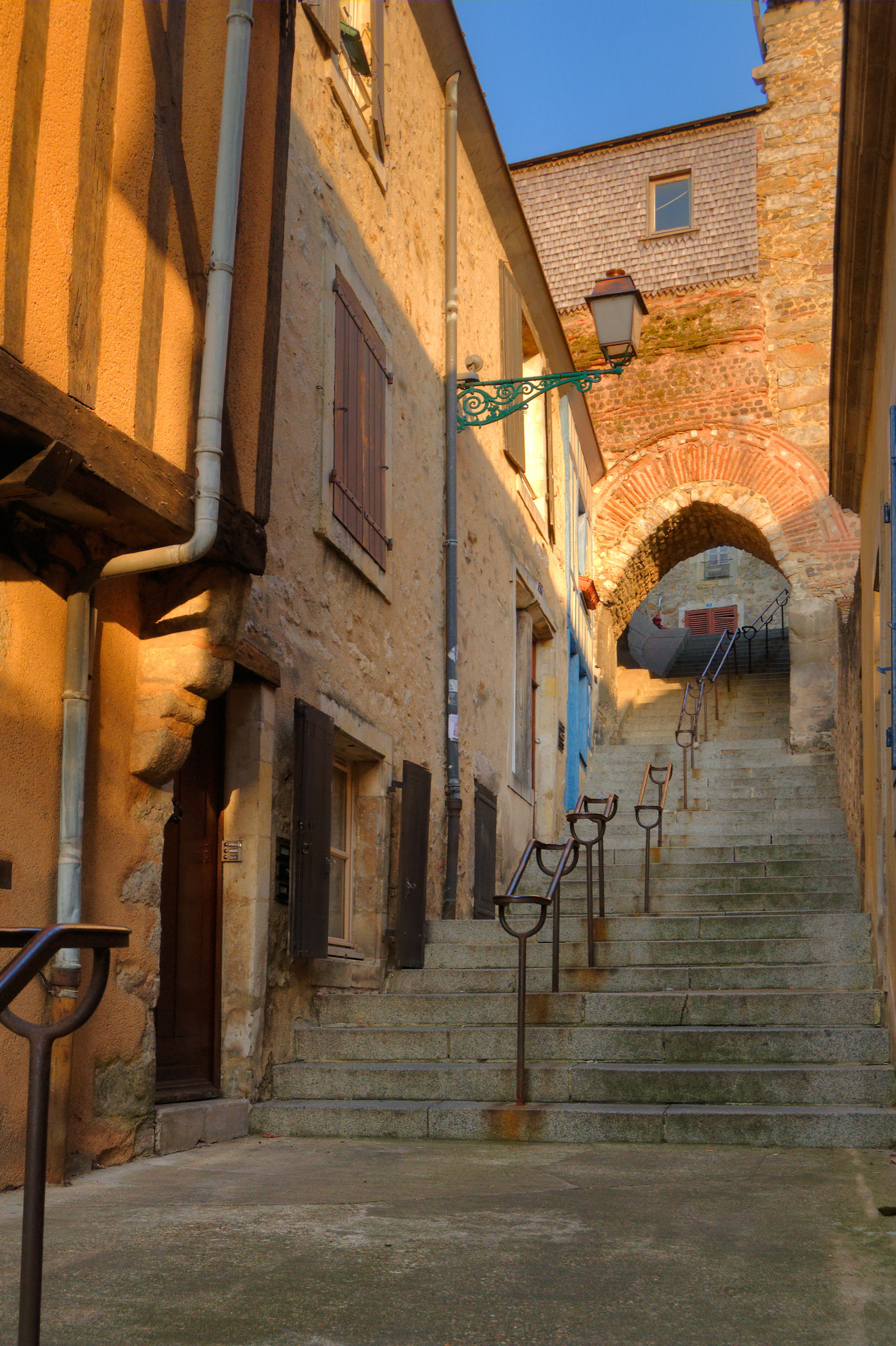 Old alley in Le Mans, France