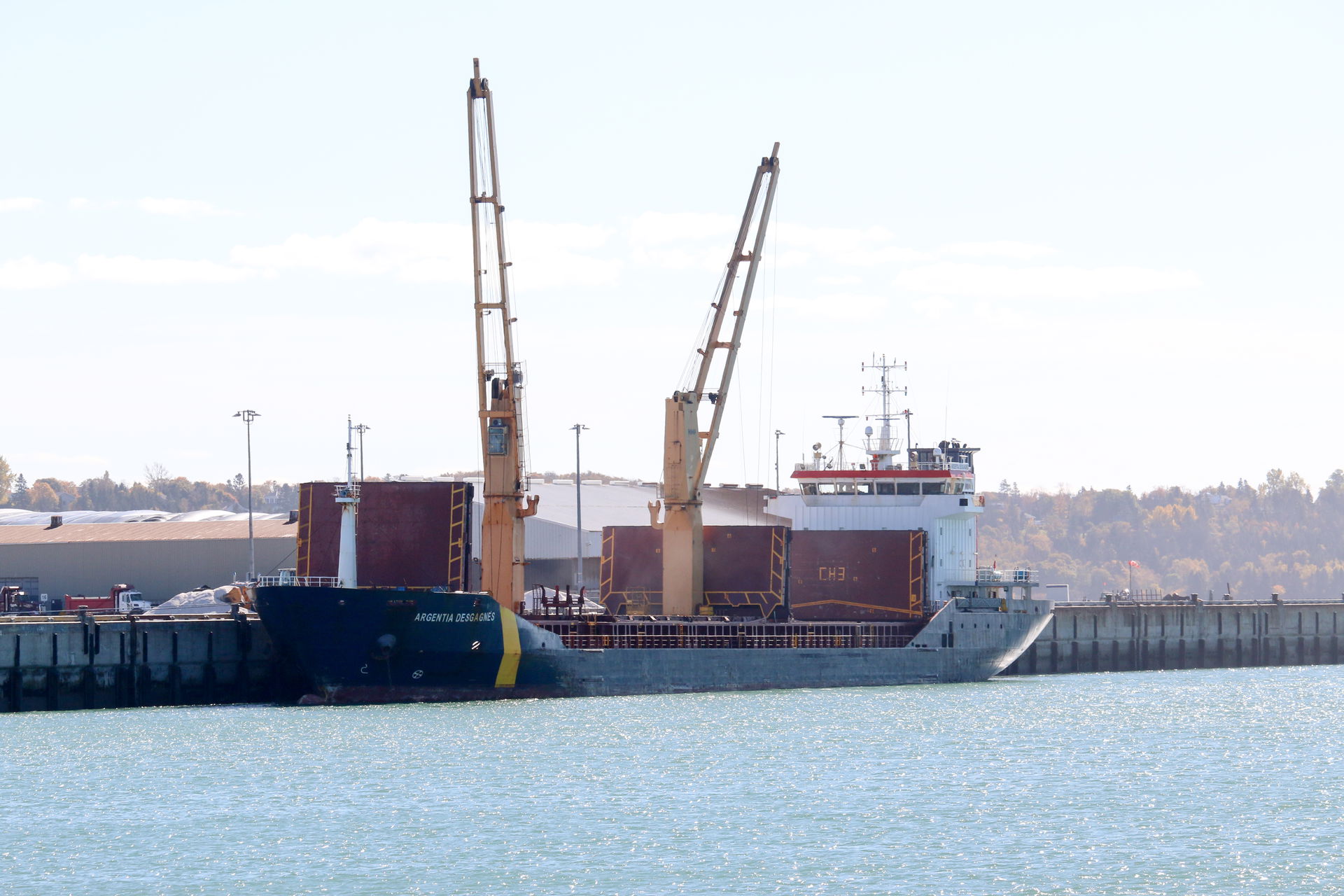The Argentia Desgagnés alongside at the Port of Gros-Cacouna, C…