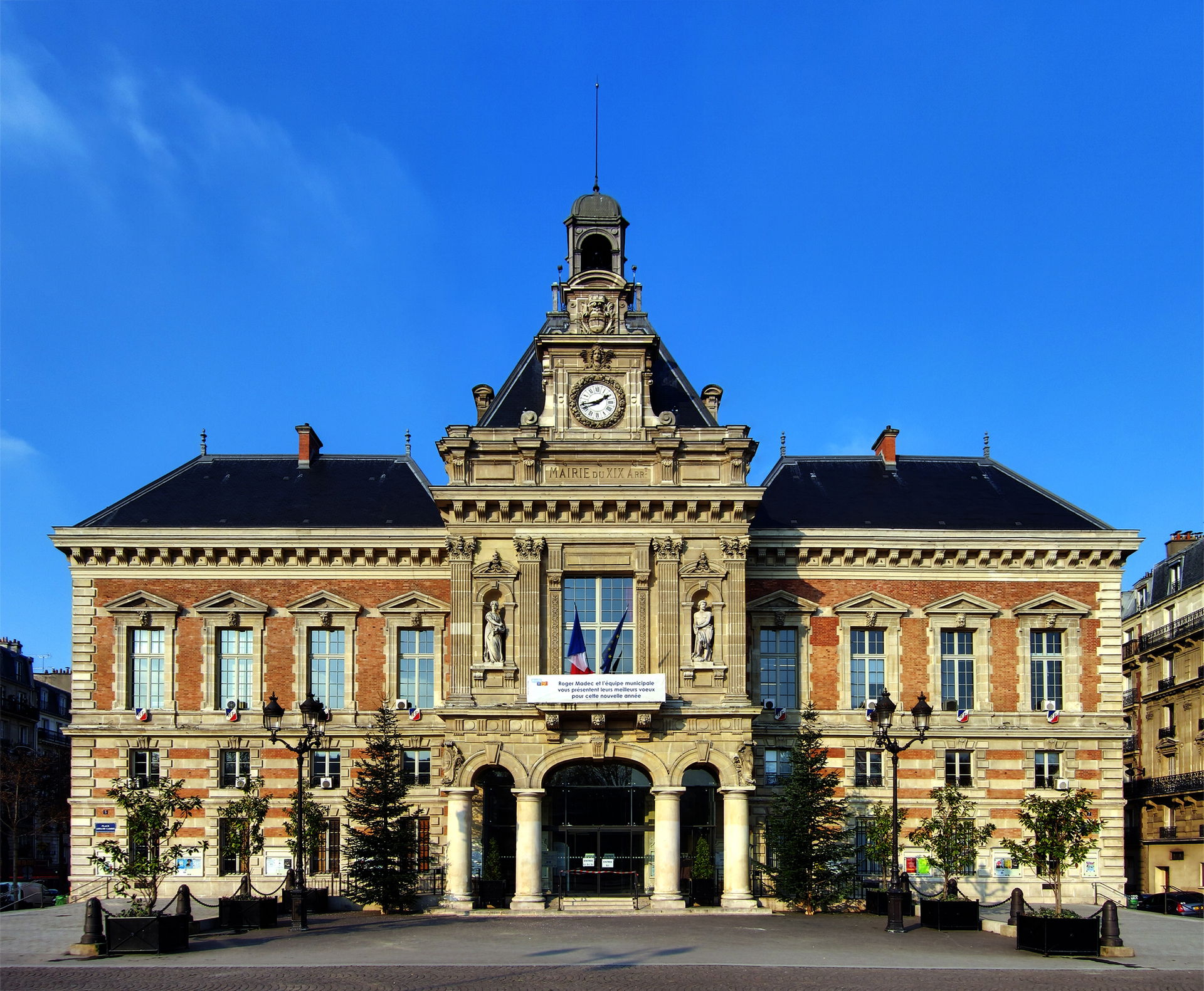 The town hall of Paris XIXe arrondissement, built between 1876 …