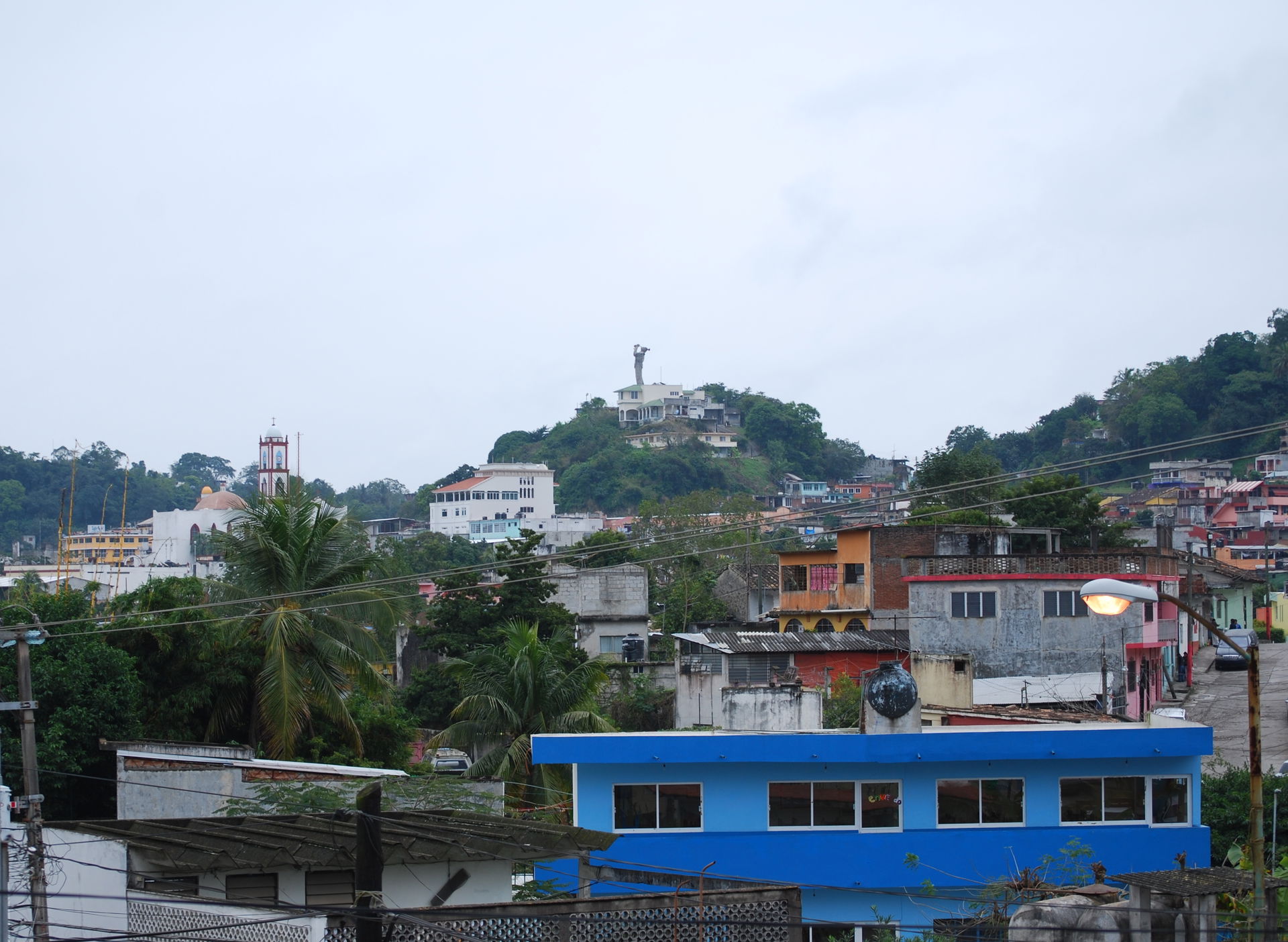 Panoramic of the center of Papantla, Veracruz, Mexico