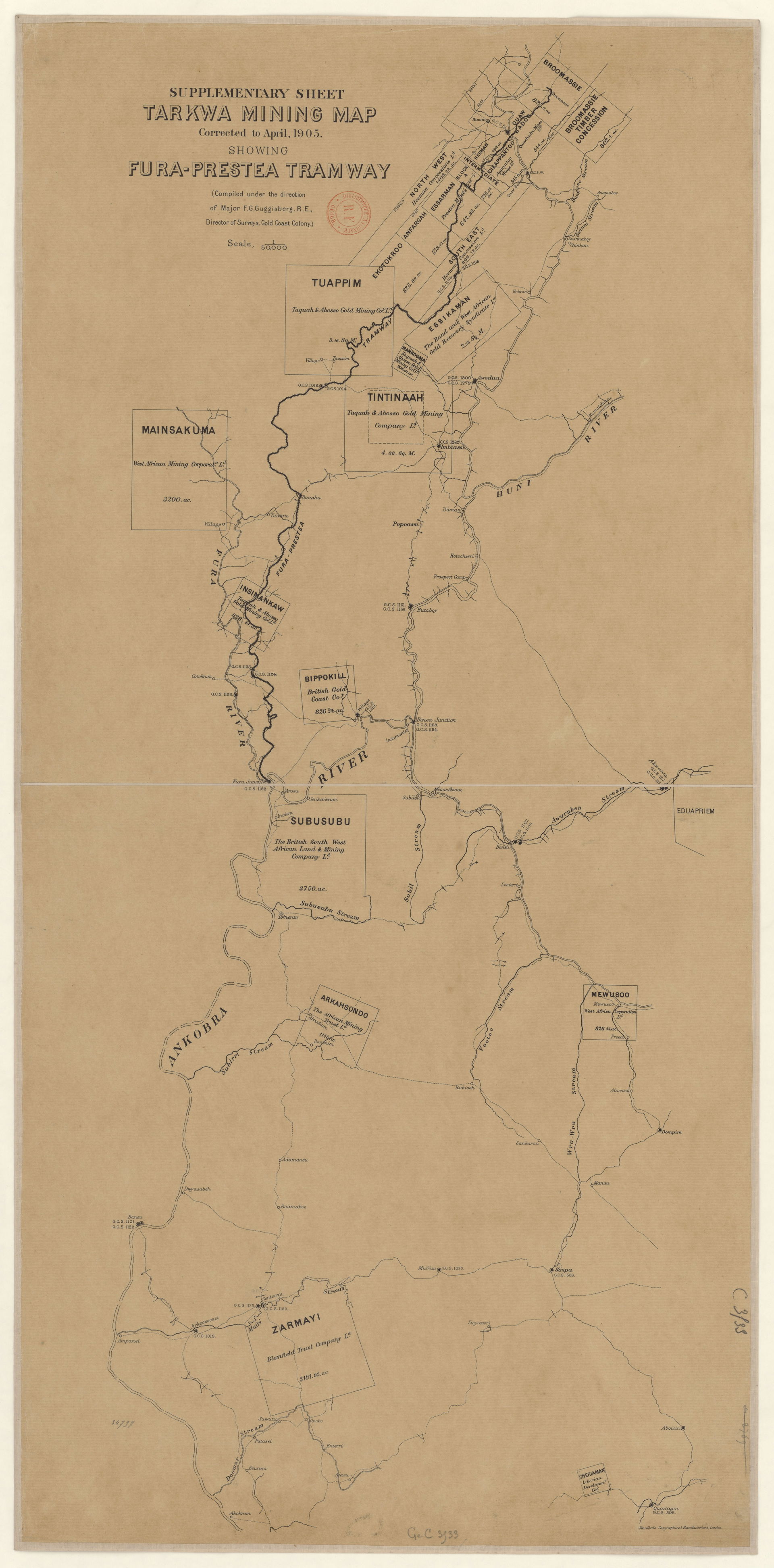 Sujet : Colonies britanniques
Côte de l'Or
Échelle(s) : 1:50 00…