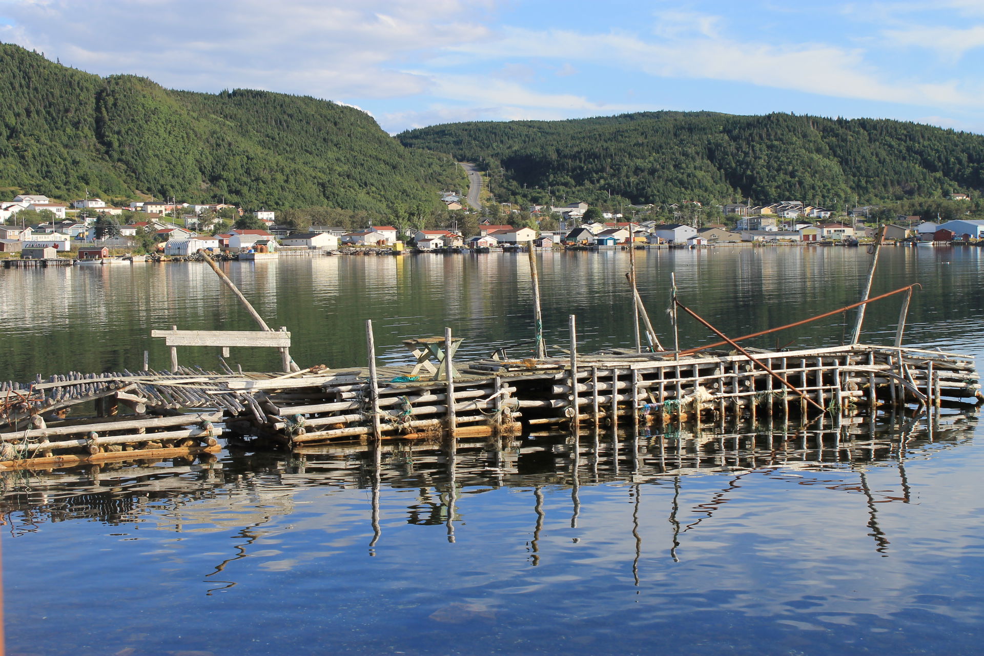 The view from across the harbour in La Scie, Newfoundland and L…