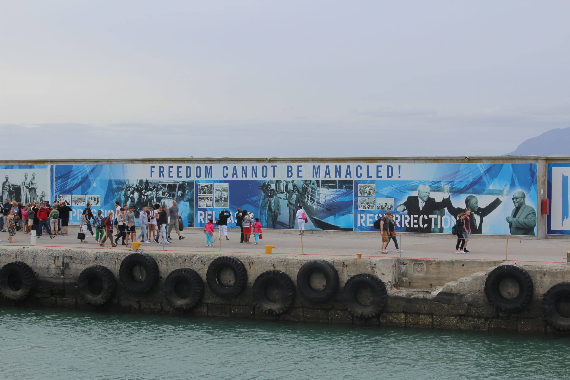 Wharf at Robben Island off Cape Town. During the Apartheid era …