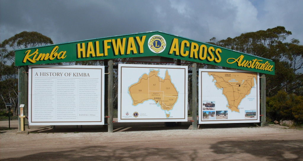 A sign featured in the South Australian town of Kimba (also kno…