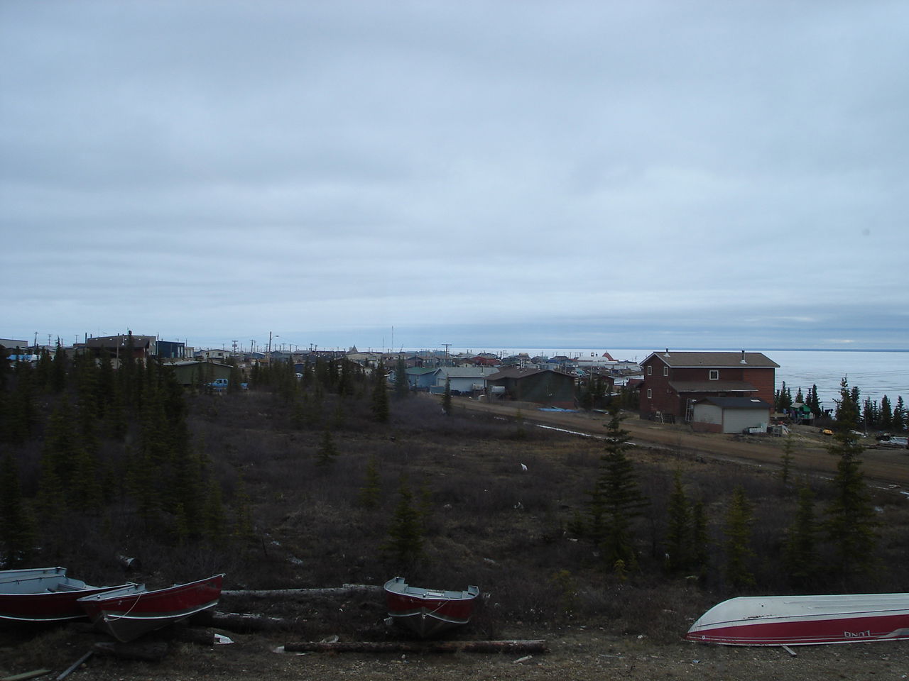 View from the Grey Goose Lodge looking towards town and Great B…