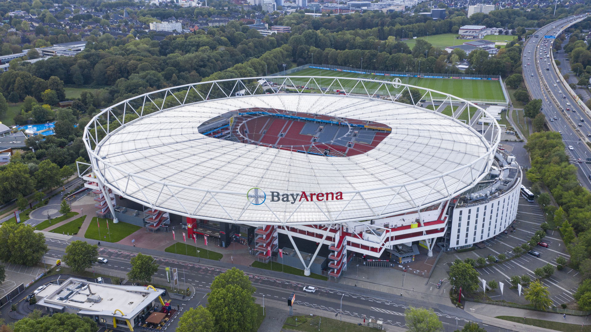 The BayArena, home stadium of Bayer 04 Leverkusen