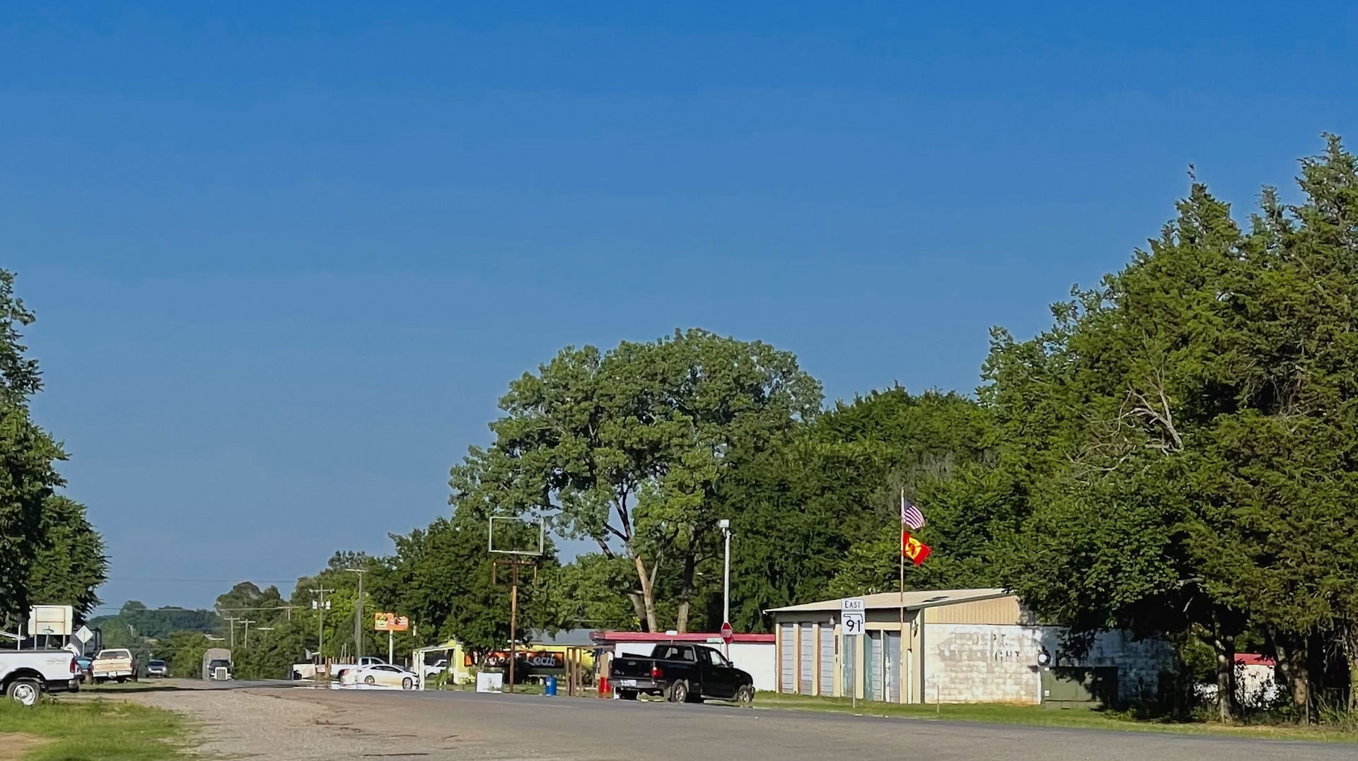 Cartwright, Oklahoma viewing east on Oklahoma State Highway 91
