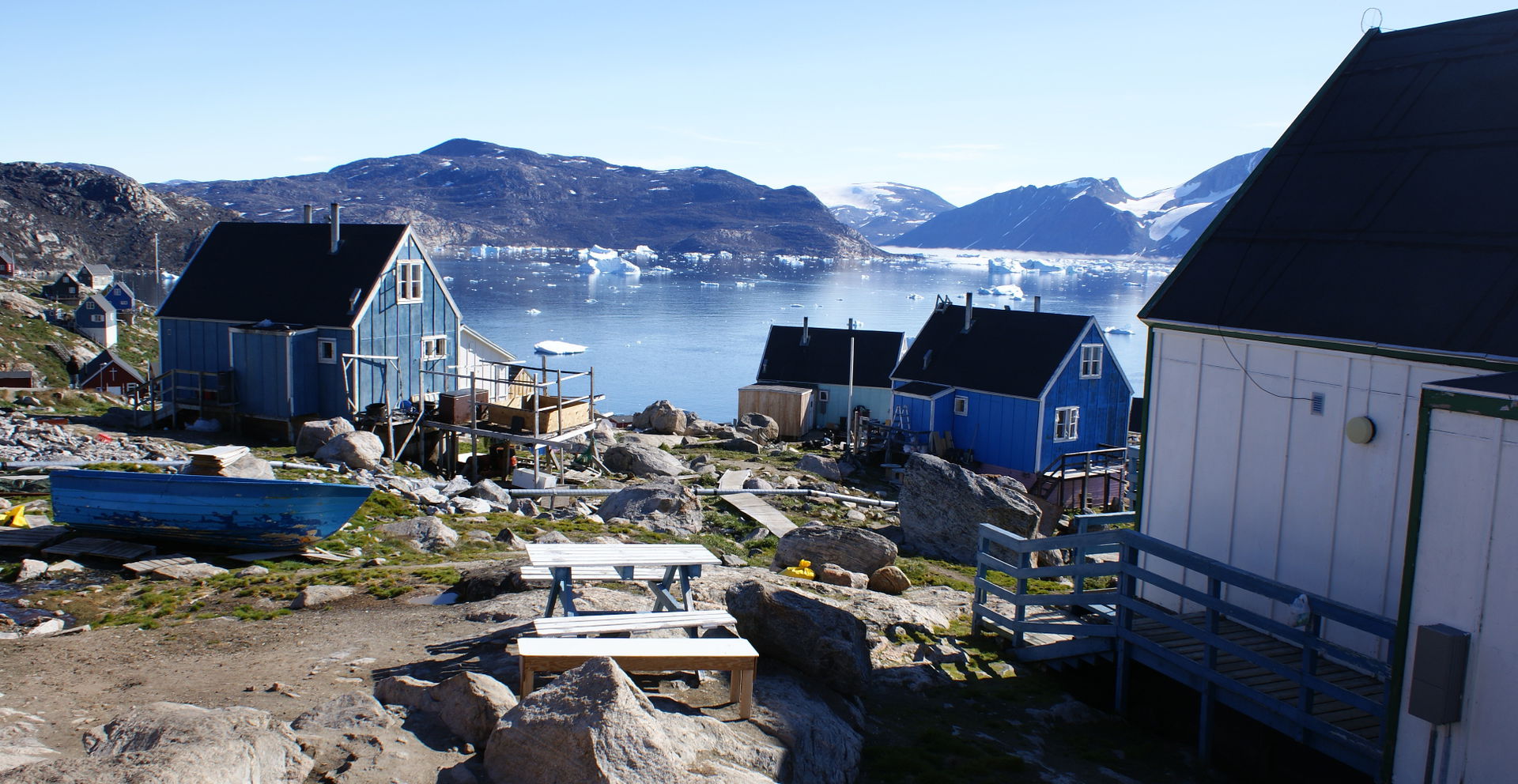 Saqqarlersuaq Island seen from Kullorsuaq, a settlement on Kull…