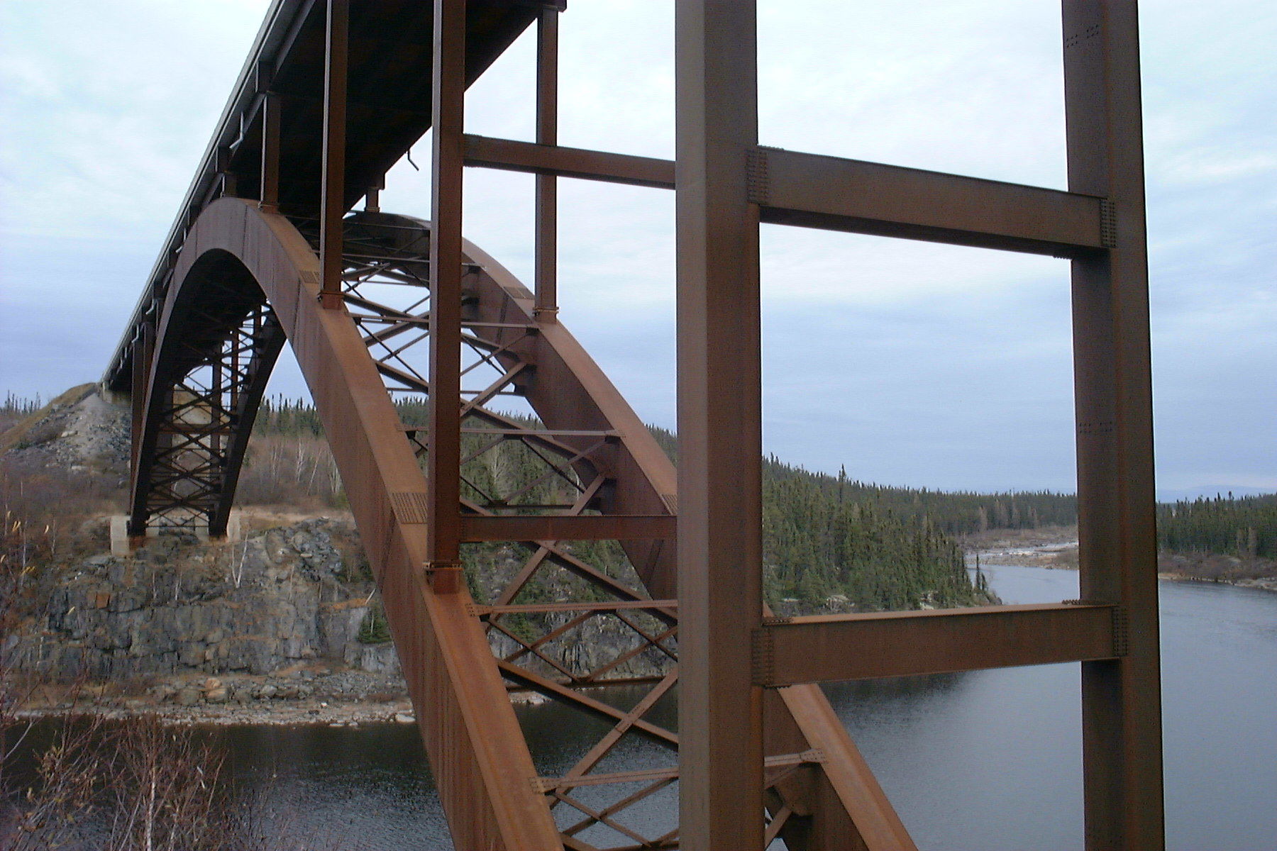 The 274-meter long Eastmain Bridge on the James Bay Road, at ki…