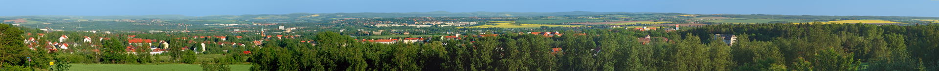 This image shows the west part of Zwickau (Saxony, Germany) as …