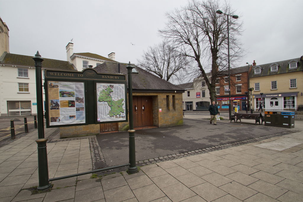 Information Board near Banbury Cross, Horse Fair, Banbury