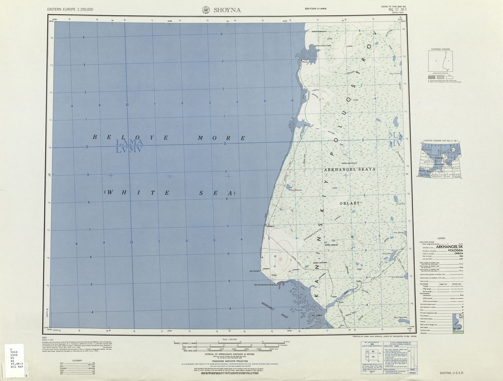 List from Eastern Europe AMS Topographic Maps. Series N501, U.S…