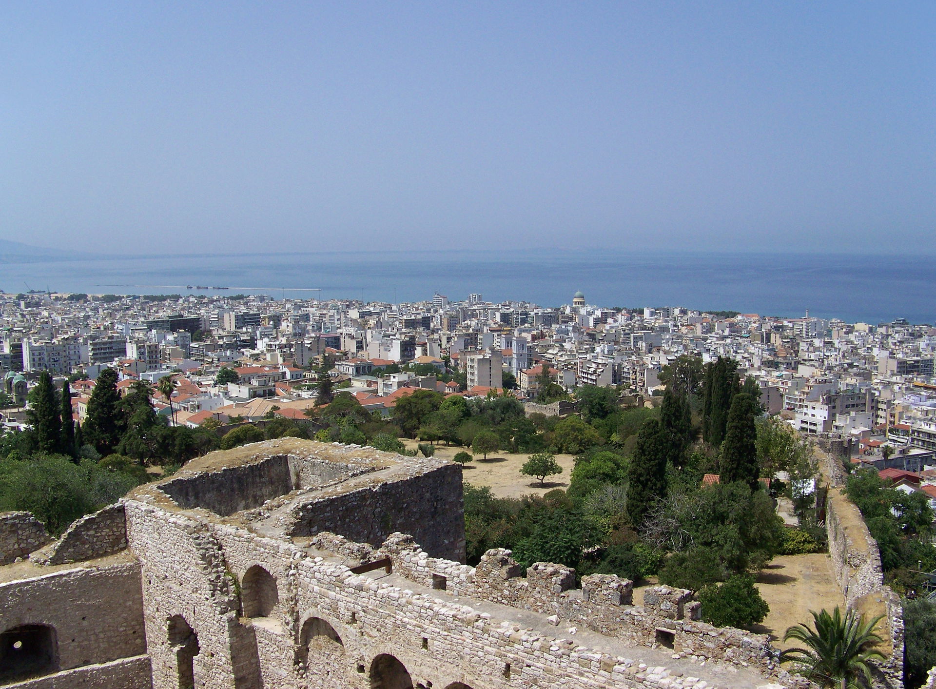 View of Patras from its fortress (the dome of the cathedral Agi…