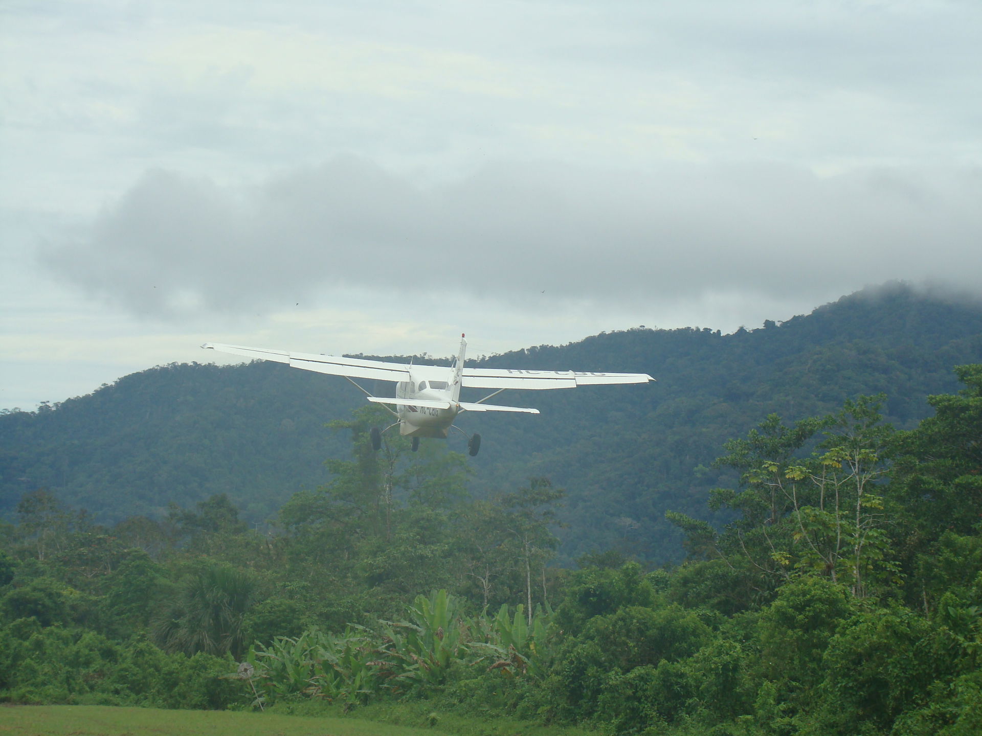 Flying into Yaupi, Logroño, Ecuador