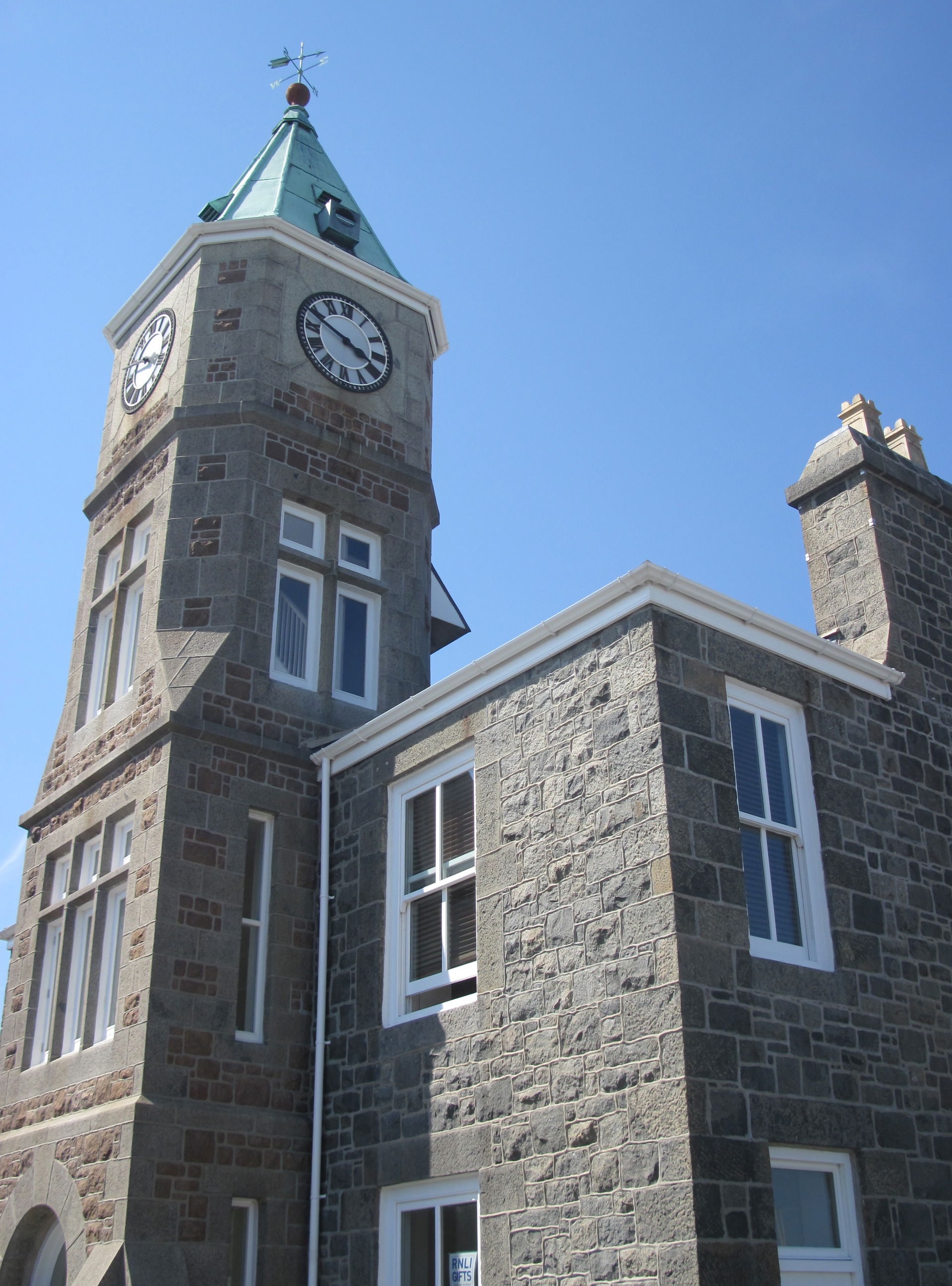 Guernsey, July 2011: Saint Sampson clocktower quayside