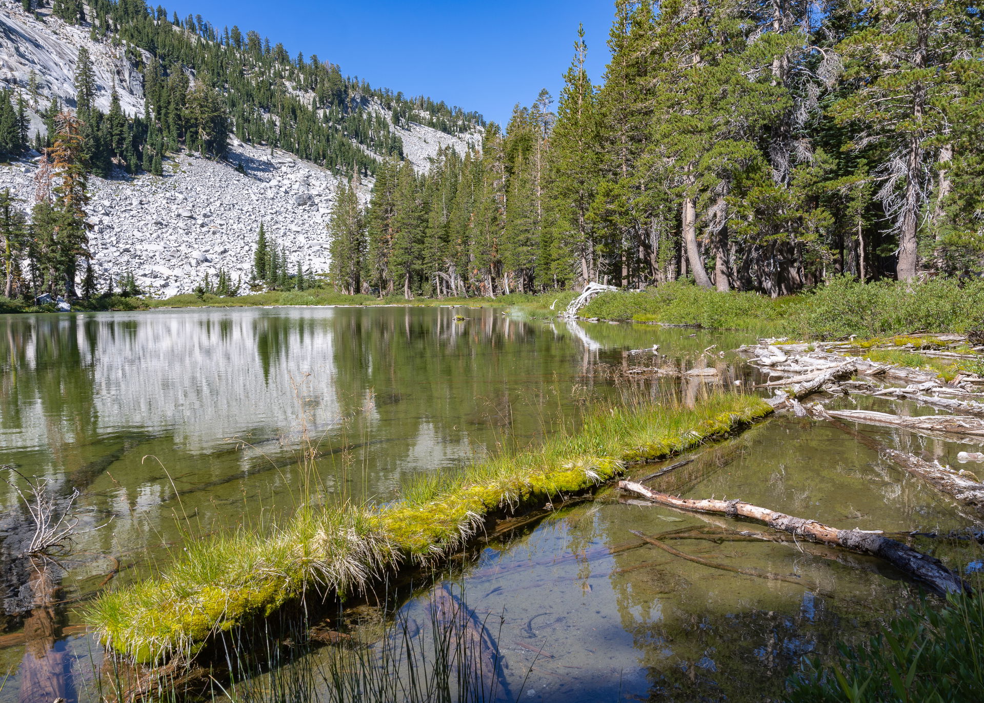 Cliff Lake in Lassen Volcanic National Park on August 20, 2022
