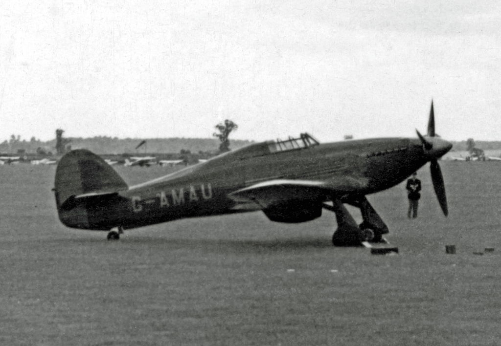 Hawker Hurricane G-AMAU (PZ865) in 1954 when owned by Hawker Ai…