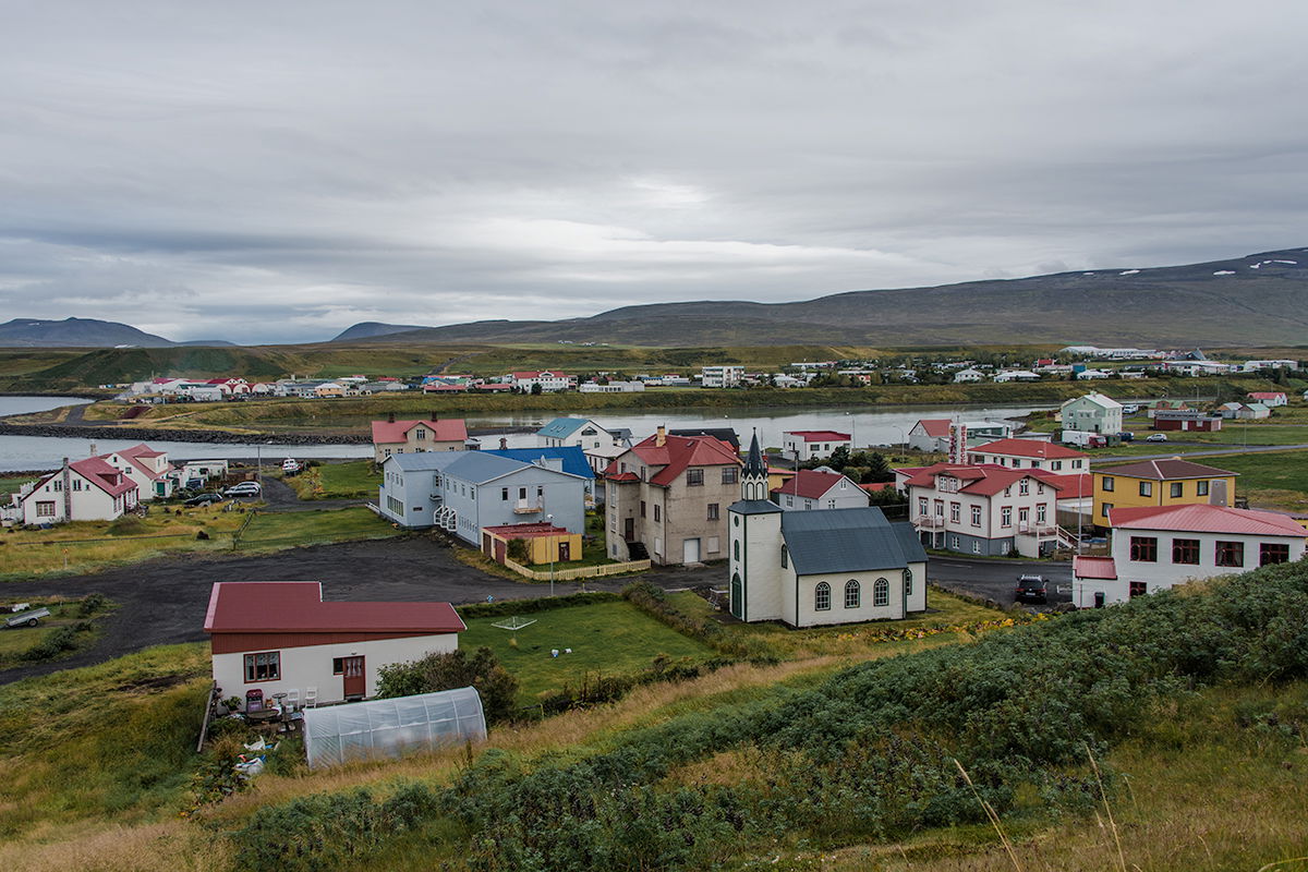 Blönduós village in the northern region in Iceland
