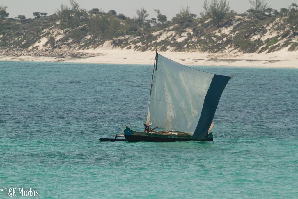 fishing in outrigger canoe Nosy Ve-Androka National Park