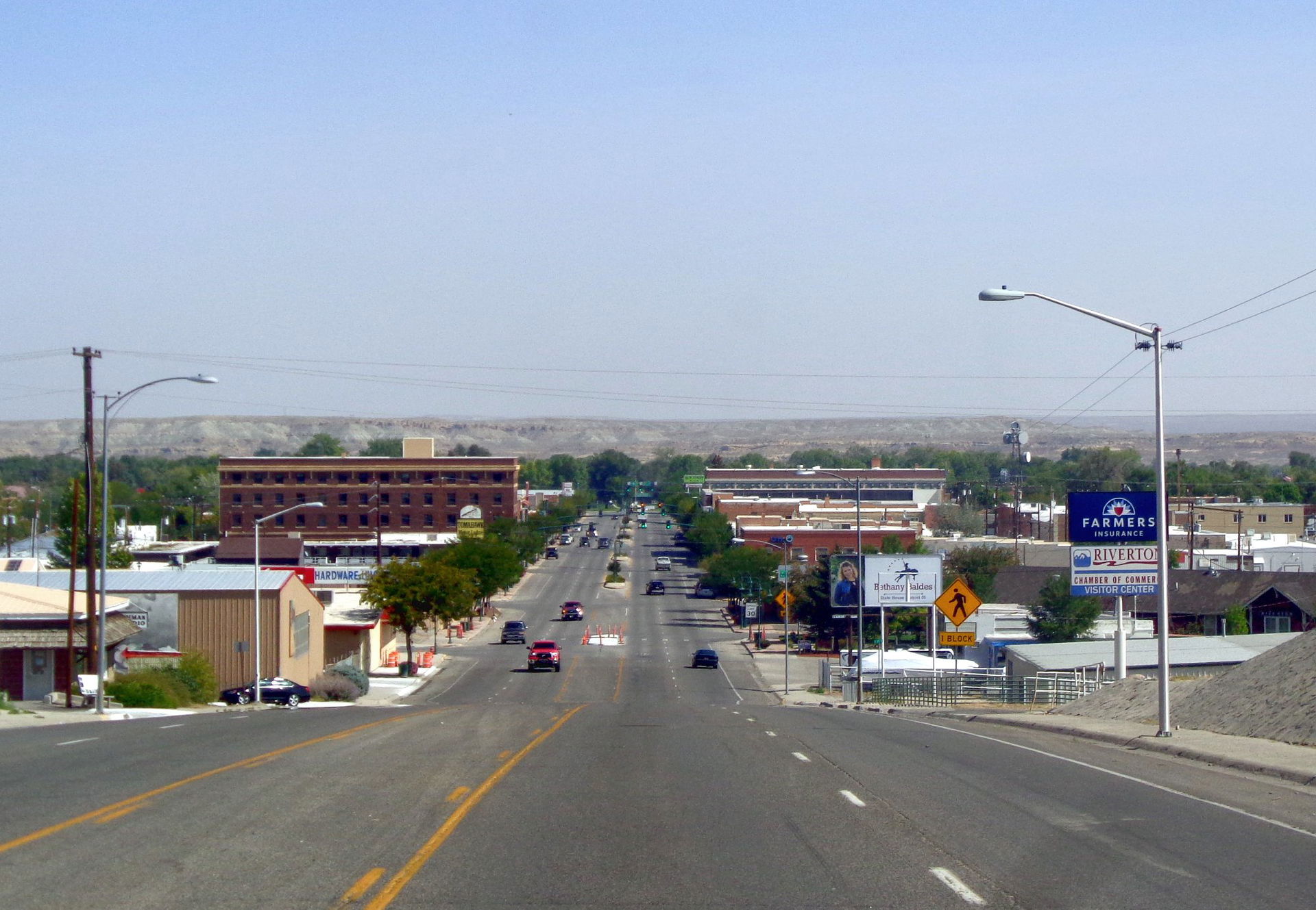 Downtown Riverton, Wyoming. The view is looking East along W. M…