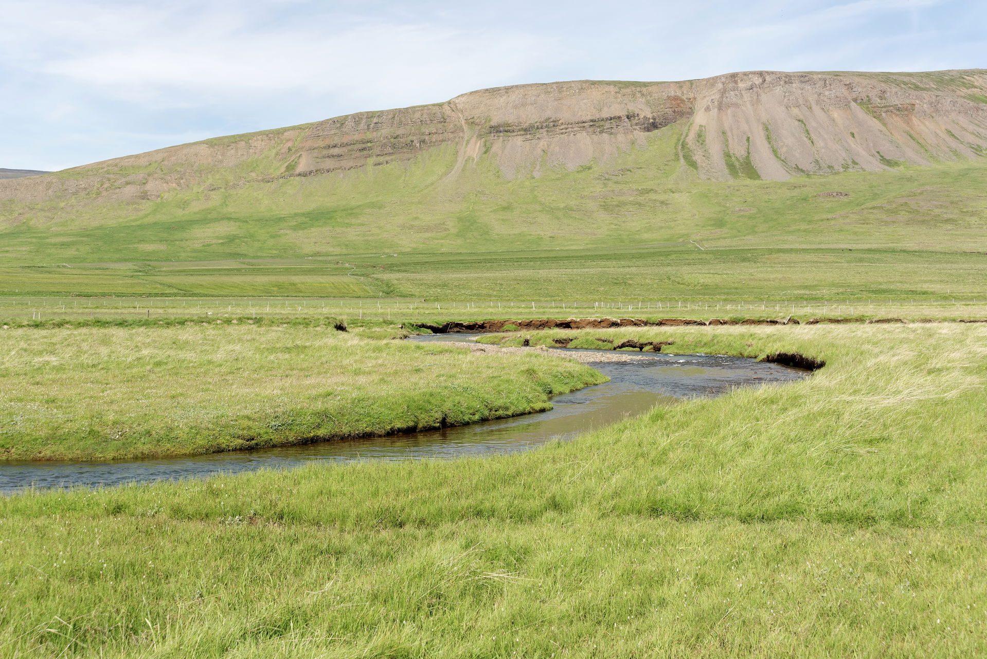Hólaá River in Húnaþing vestra municipality in northern Iceland