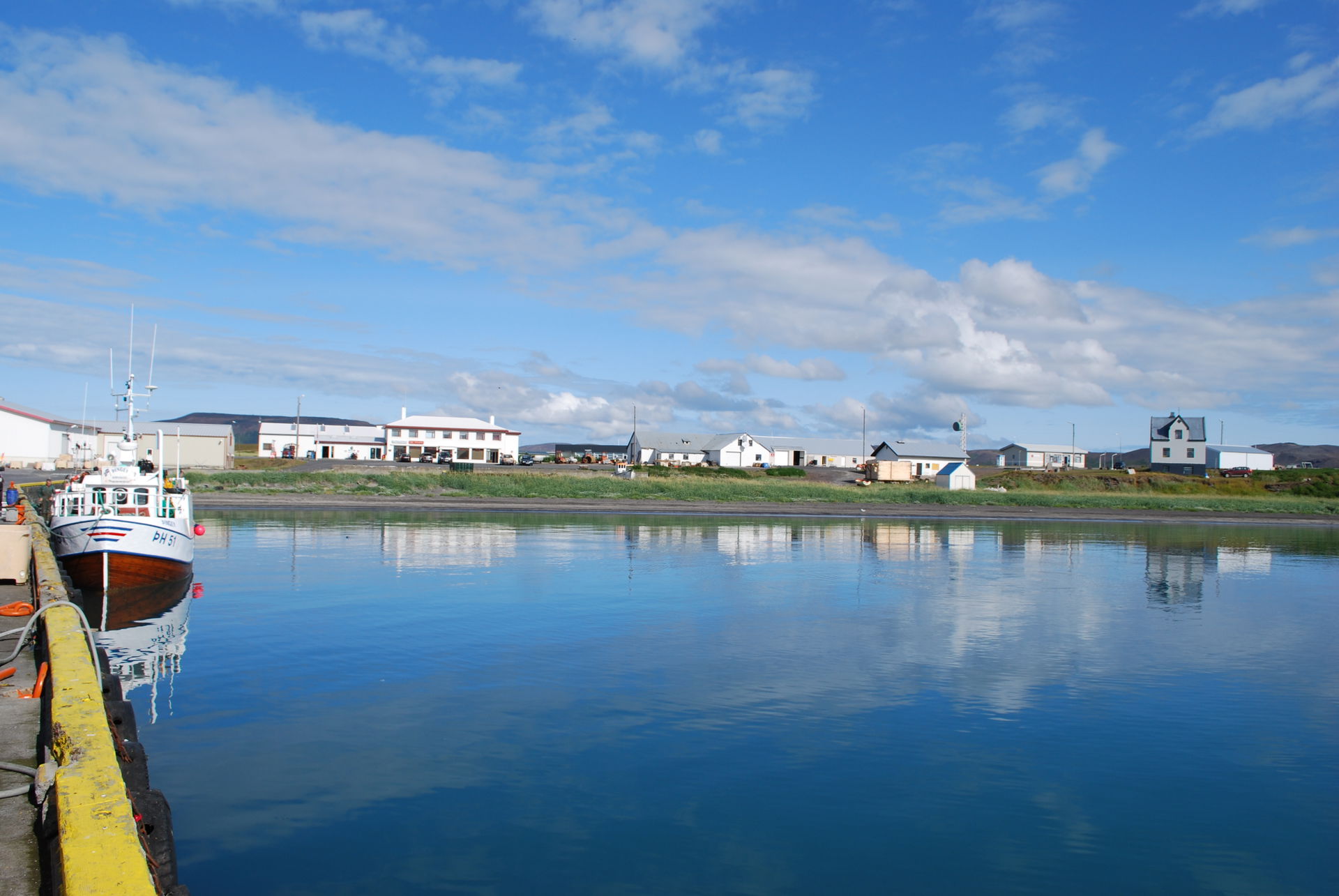 Kópasker village in northeast part of Iceland. Port.