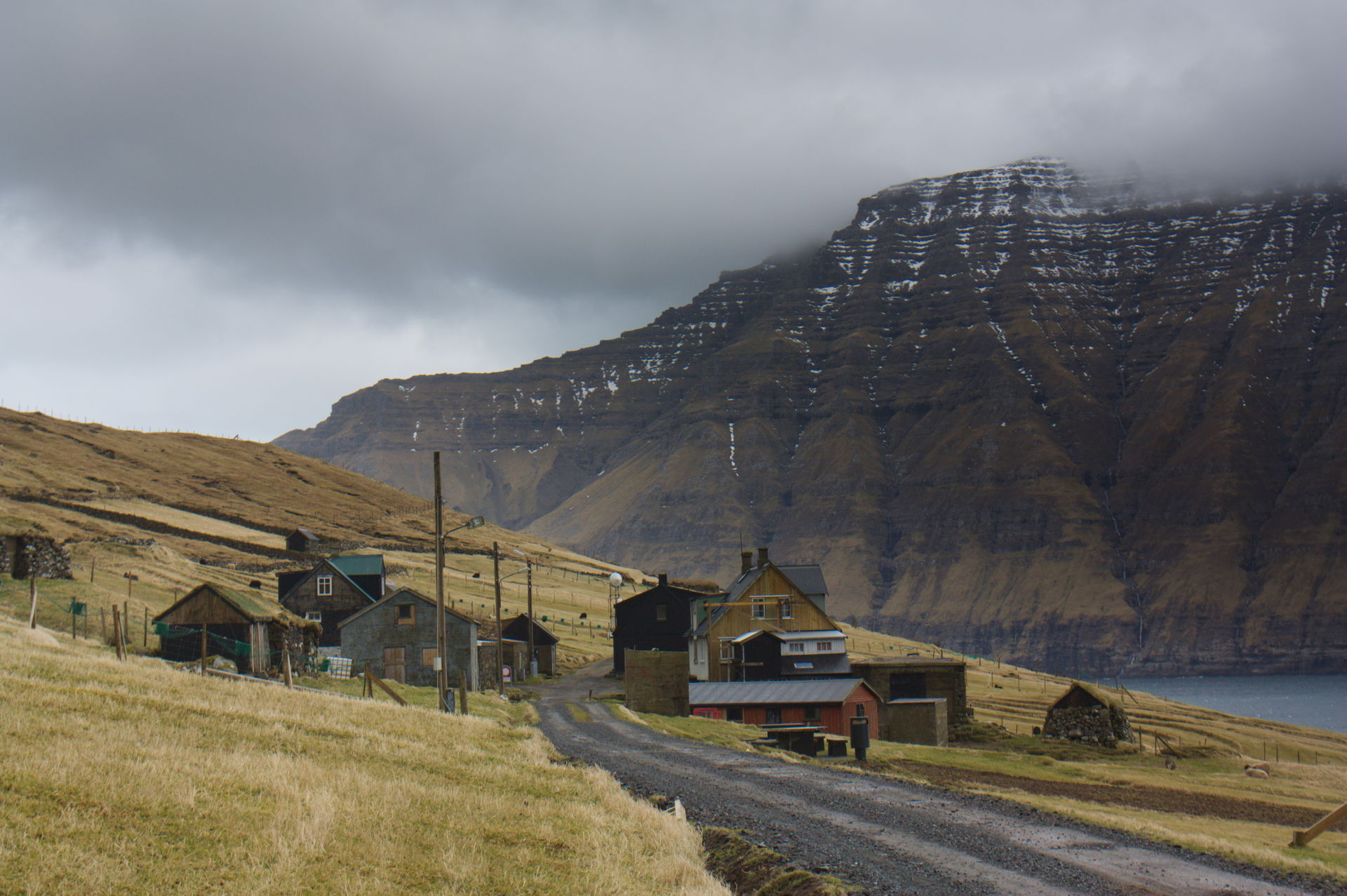 Múli on the Faroe Islands. In the background Villingadalsfjall …