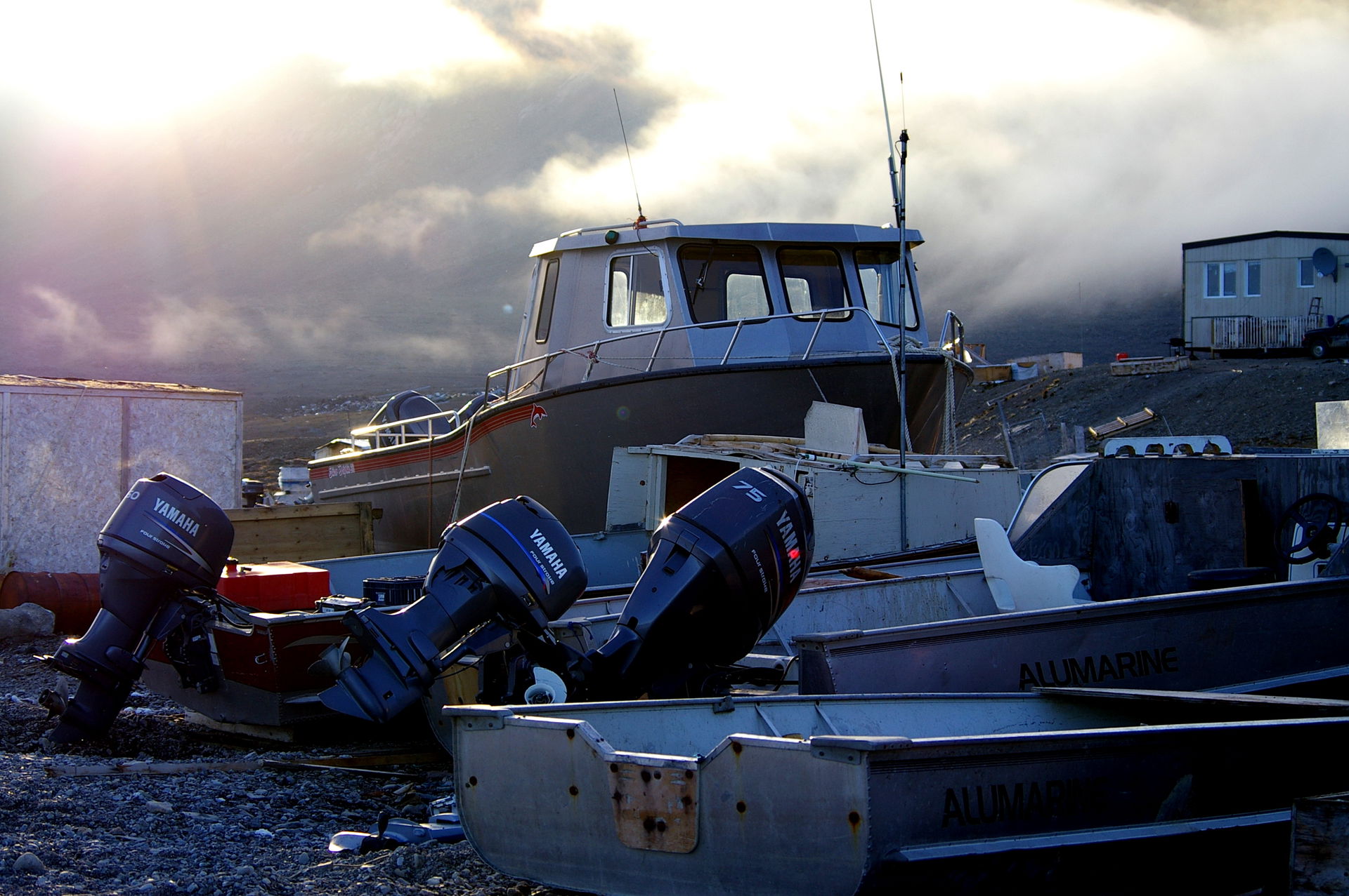 The Grise Fiord harbour.