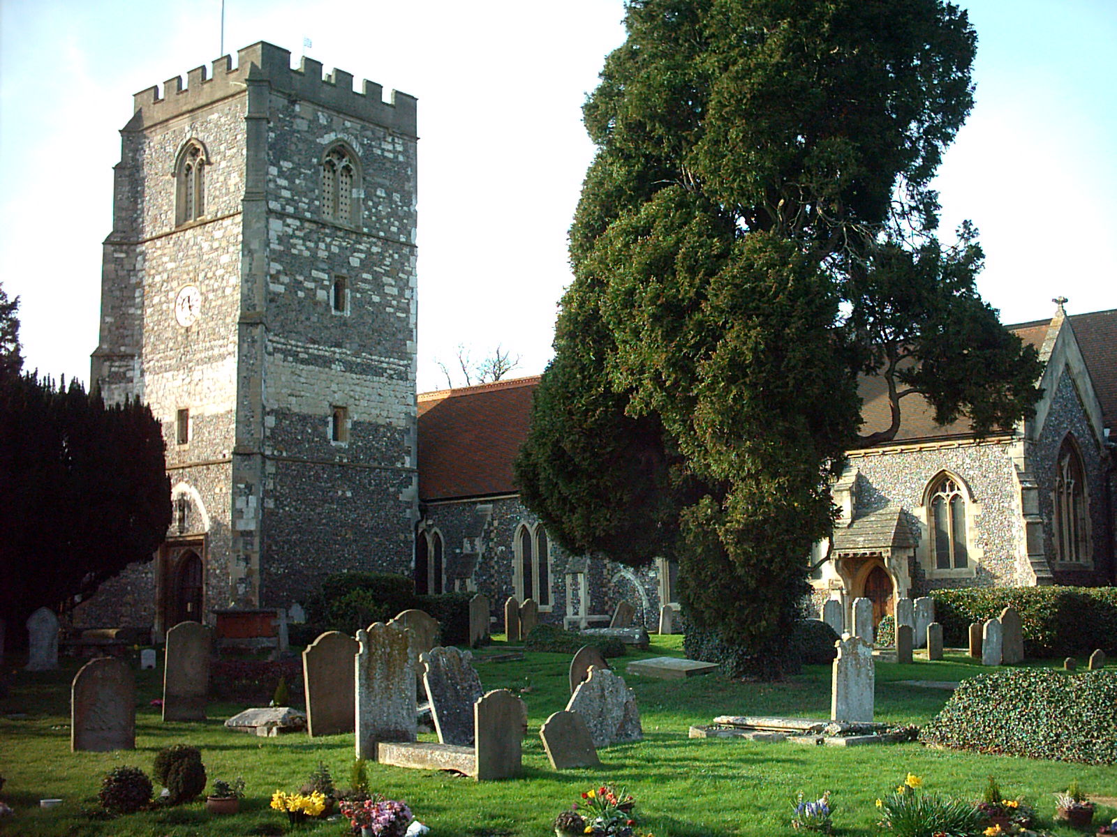 St Michael's parish church, Bray, Berkshire, seen from the south