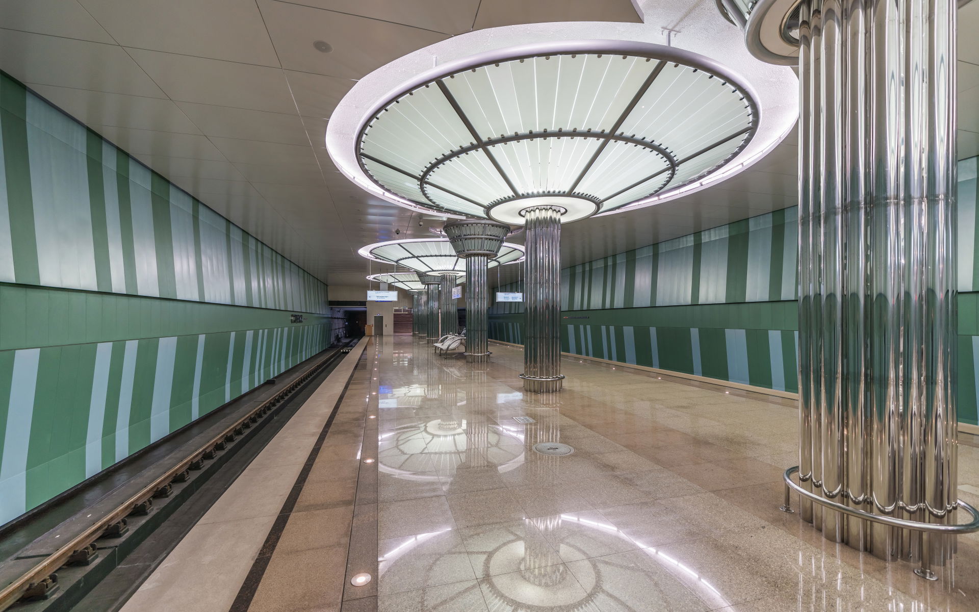 Strelka metro station in Nizhny Novgorod, Russia