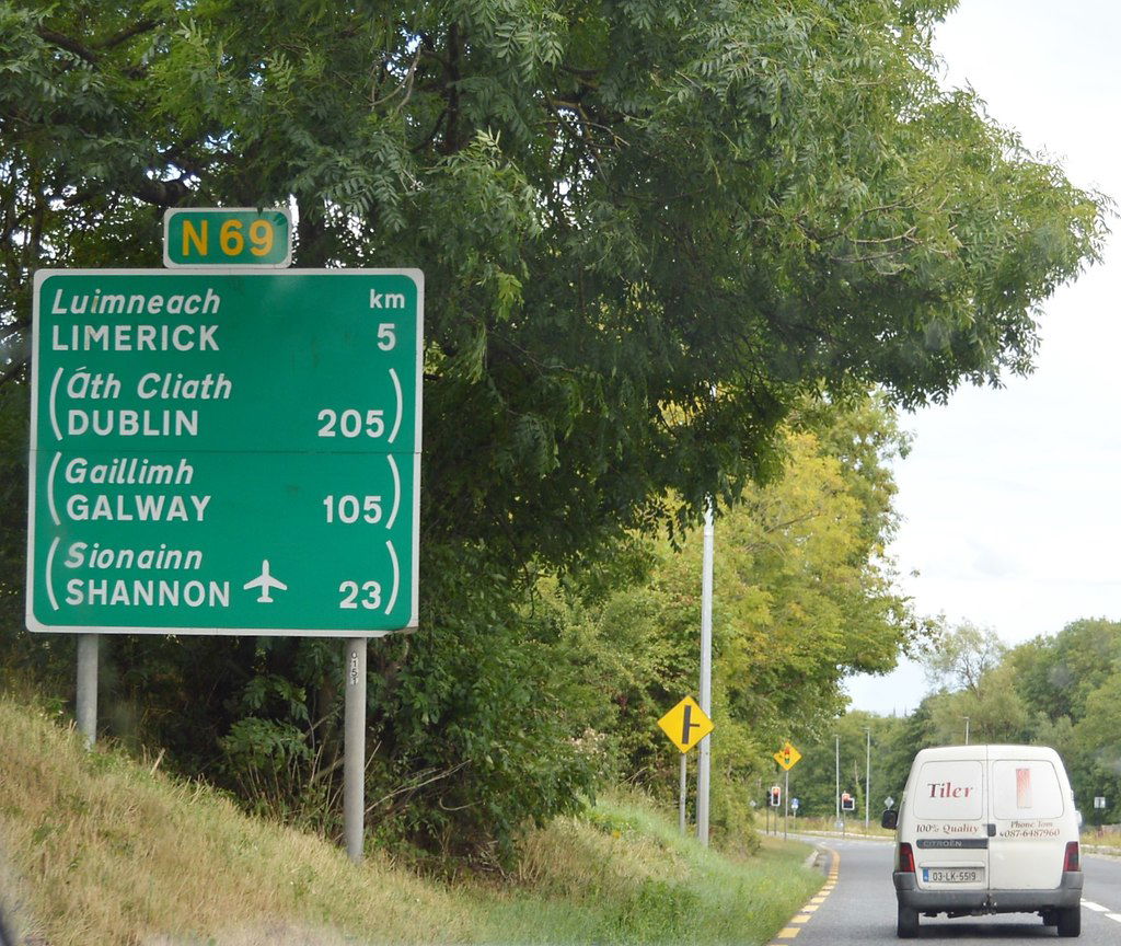 N69 approaching Limerick