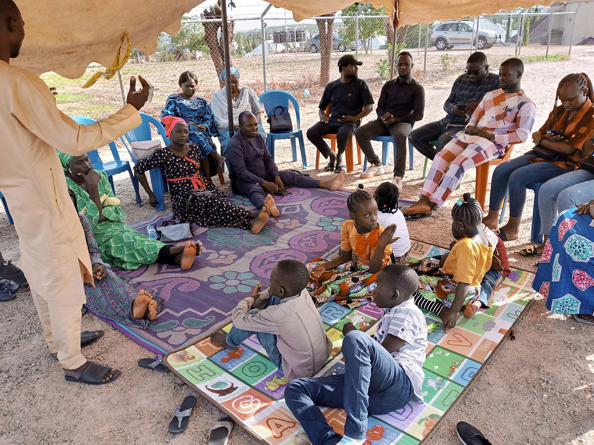 photo of a community in Gombe State Nigeria during a love feast…