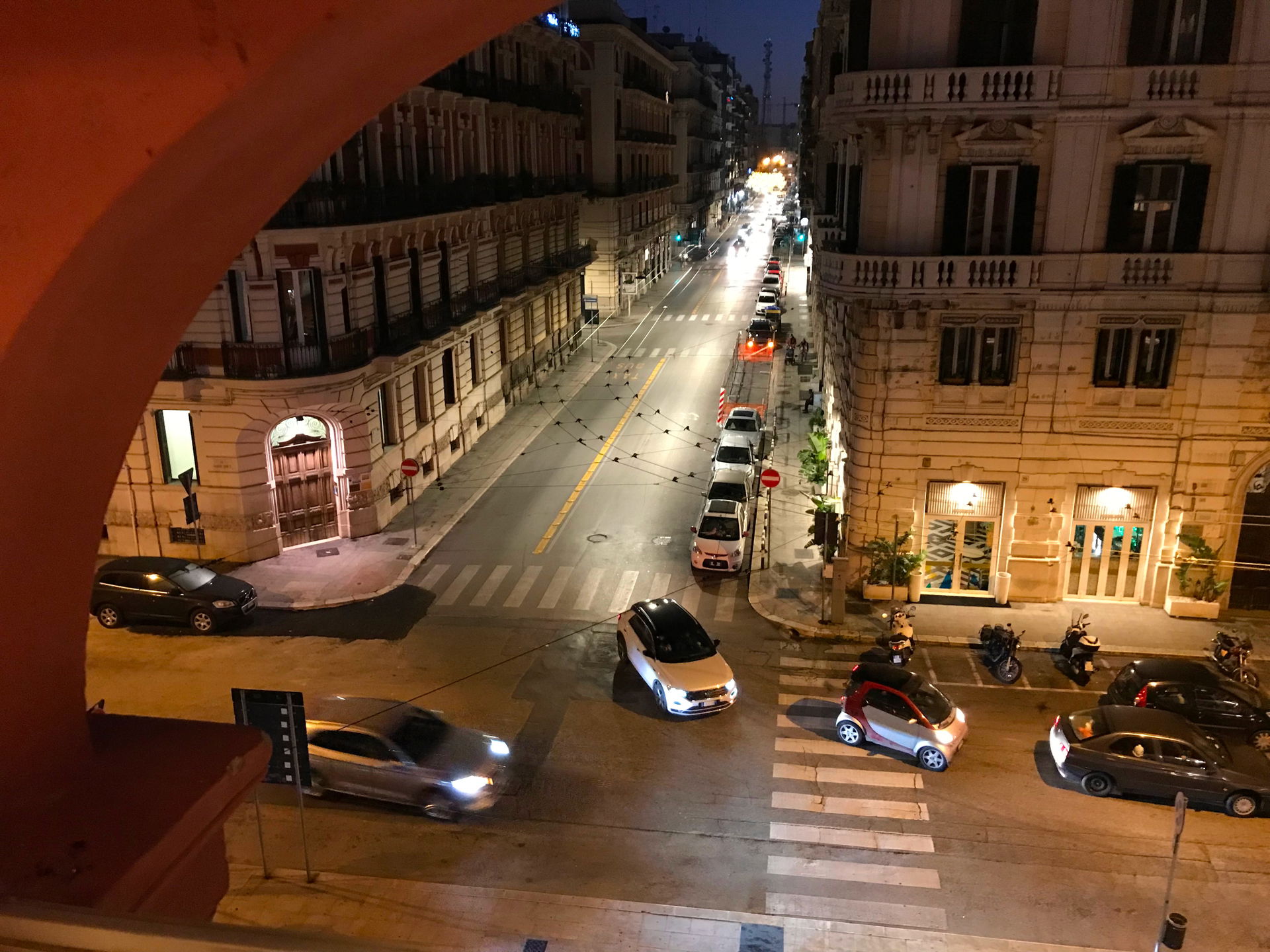 View  looking south from the Petruzzelli Theater in Bari. In th…