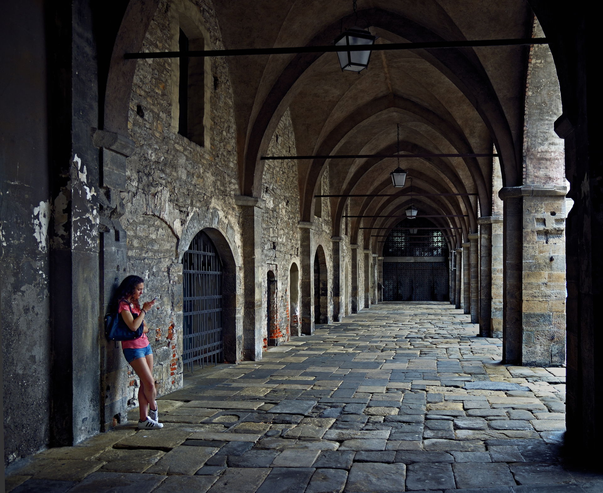 Piazza della cittadella, Bergamo. Italy