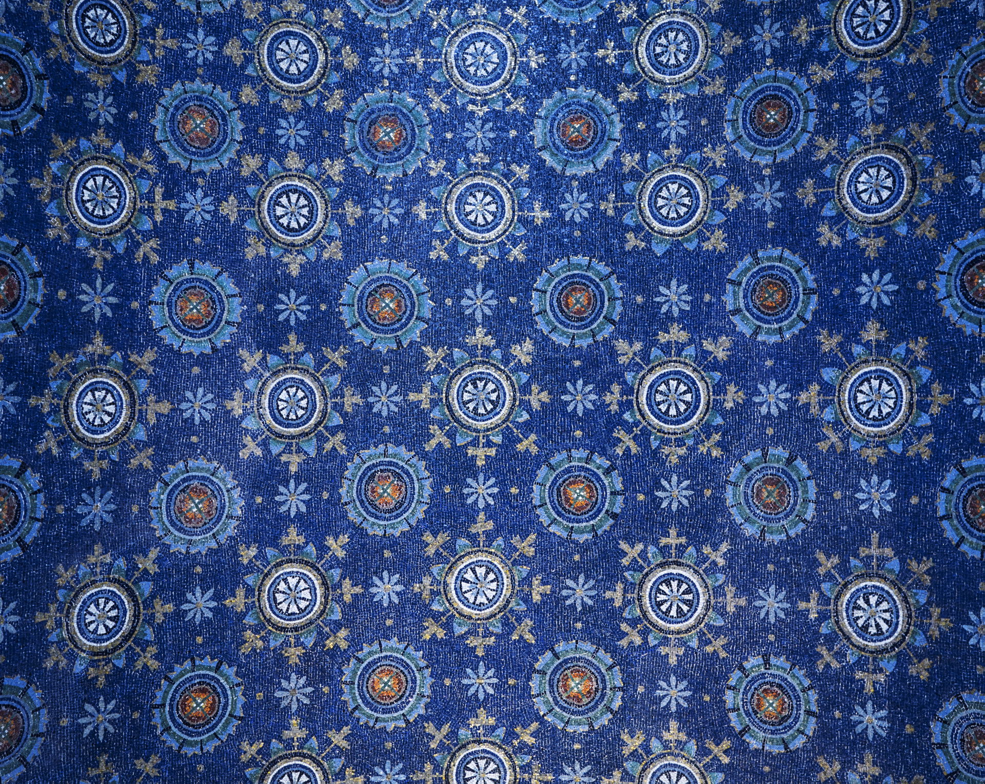 "Garden of Eden" mosaic in mausoleum of Galla Placidia. UNESCO …