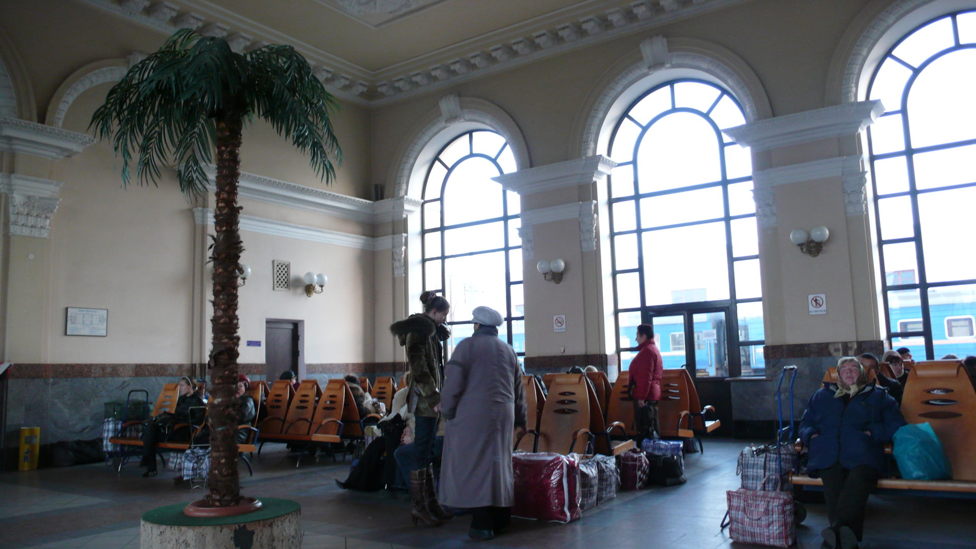 Kovel railway station in Kovel, Volyn Oblast, Ukraine. Waiting …
