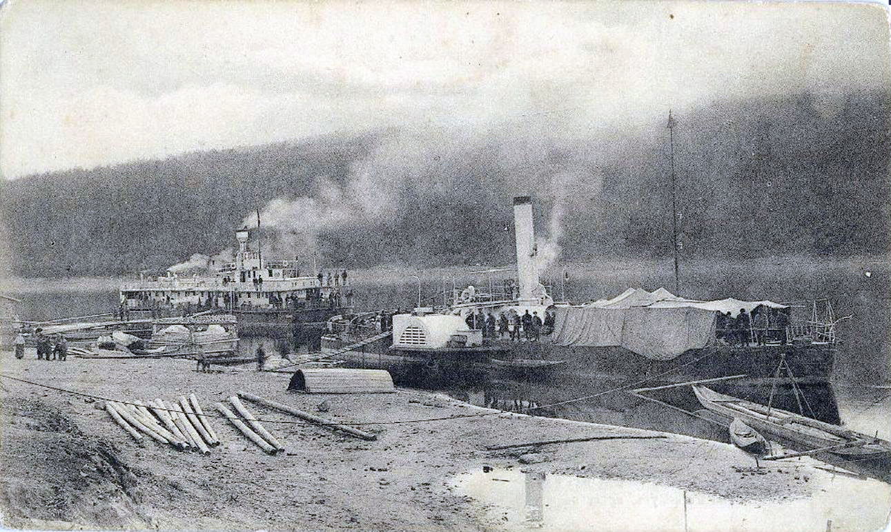 Село Усть-Кут, вид на пристань (до 1917)