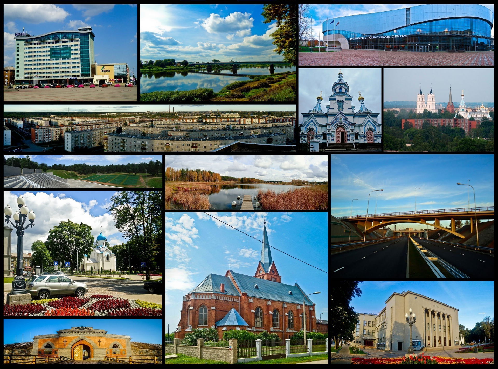 Daugavpils from different parts of city