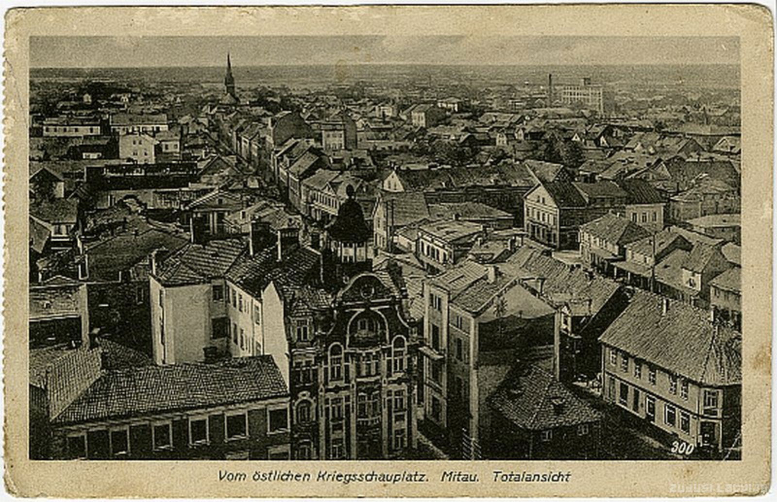 Latvian city Jelgava (Mitau) in 1935.
