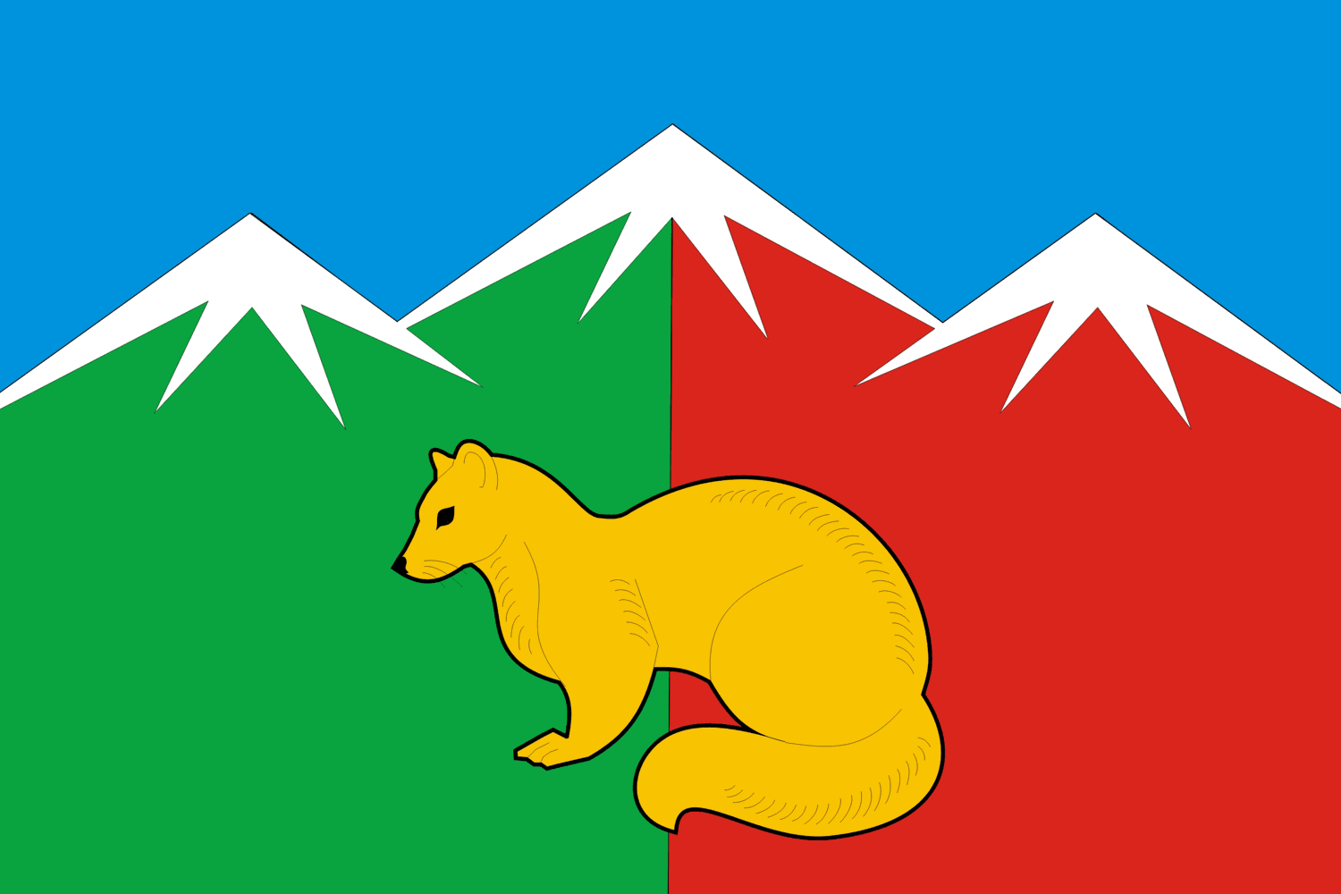 Flag of Ust-Maysky rayon, Yakutia, Russia