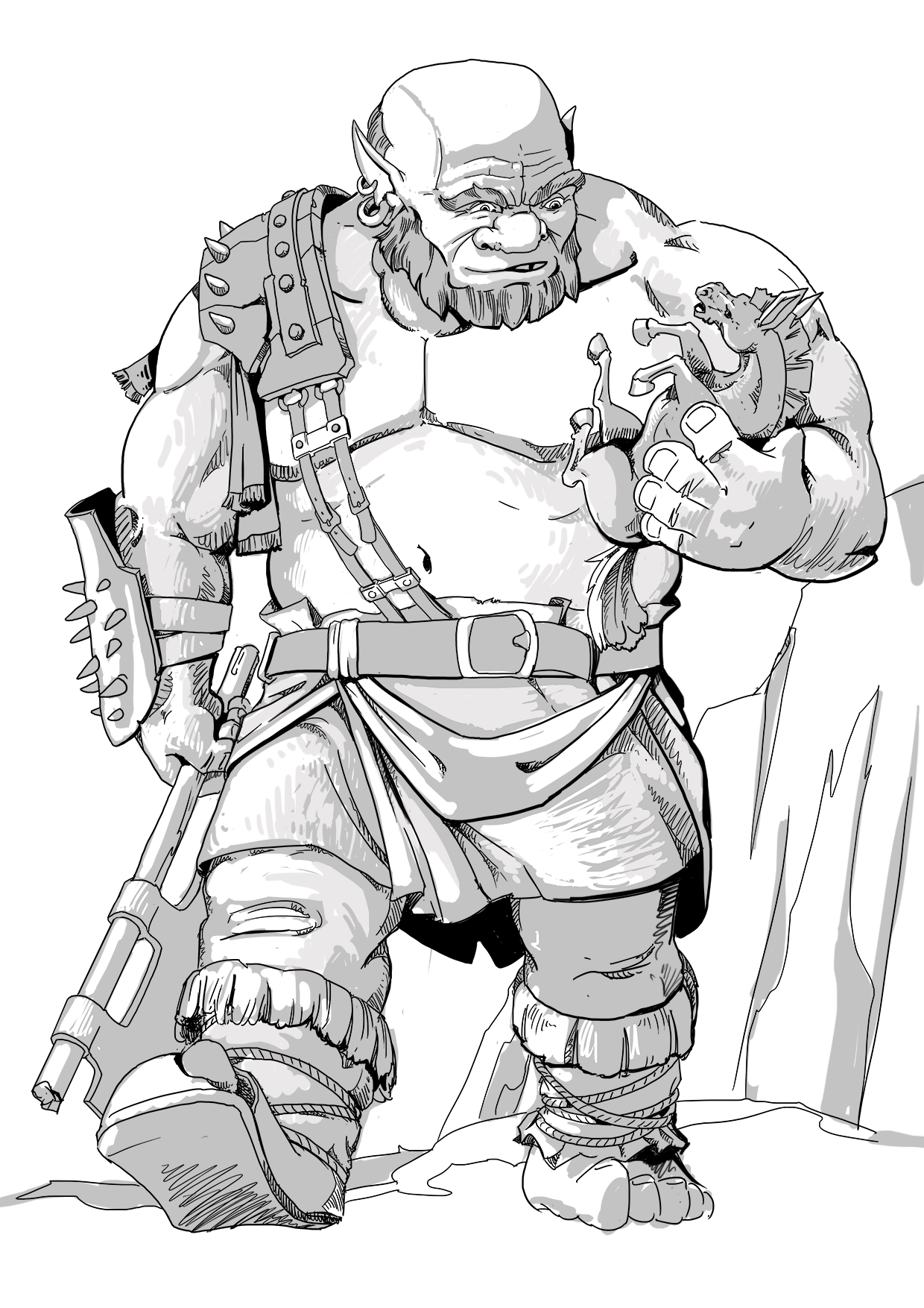 In the  fantasy role-playing game, ogres are a lesser race of g…