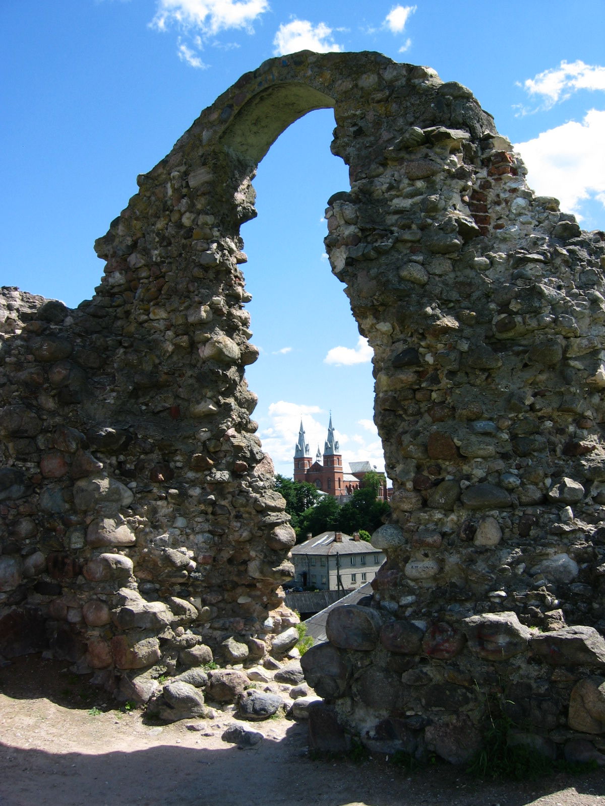 Livonian Order castle ruins, Rēzekne, Latvia.