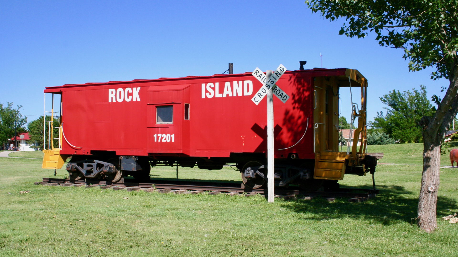 Rock Island Rail Road Caboose, preserved in Guymon, Oklahoma, U…