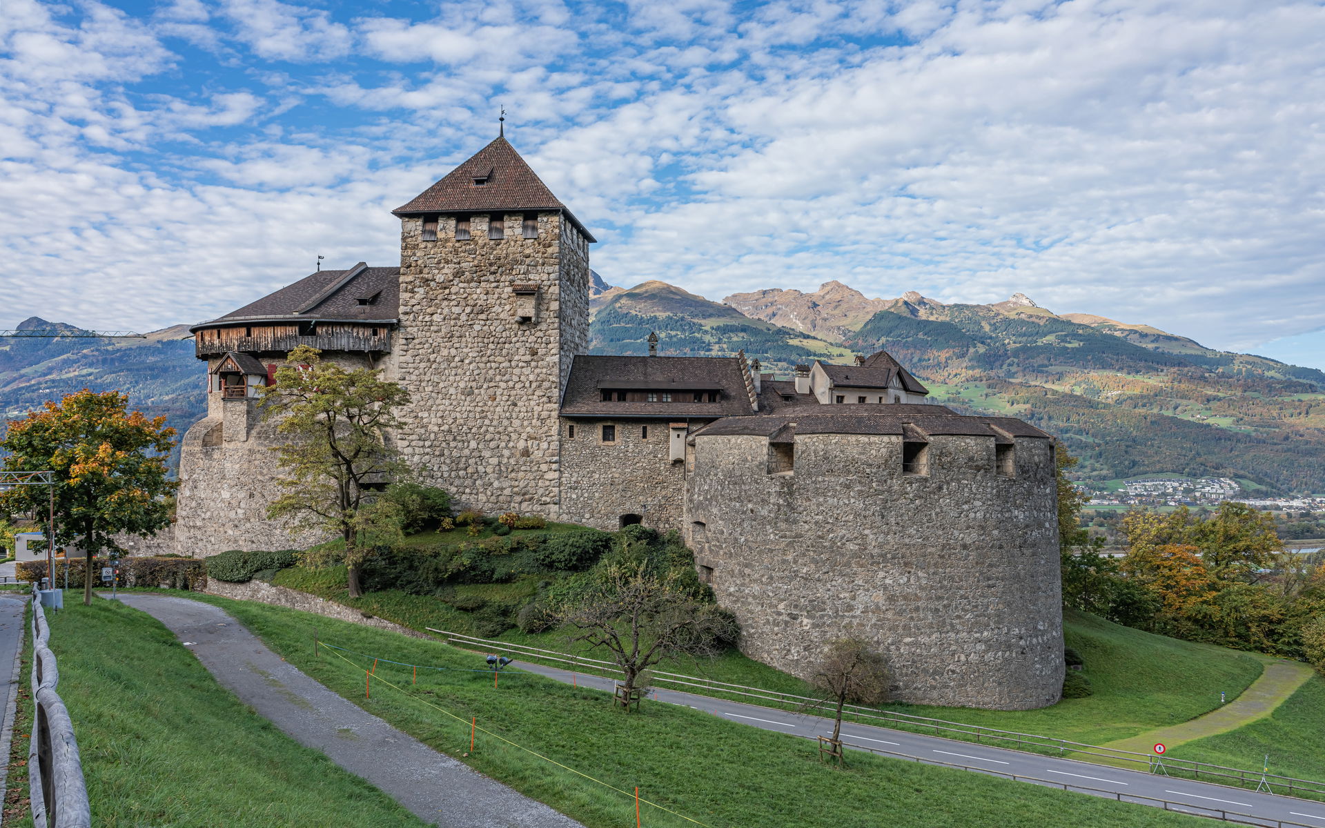 Vaduz Castle (mountain side) in Vaduz, Liechtenstein