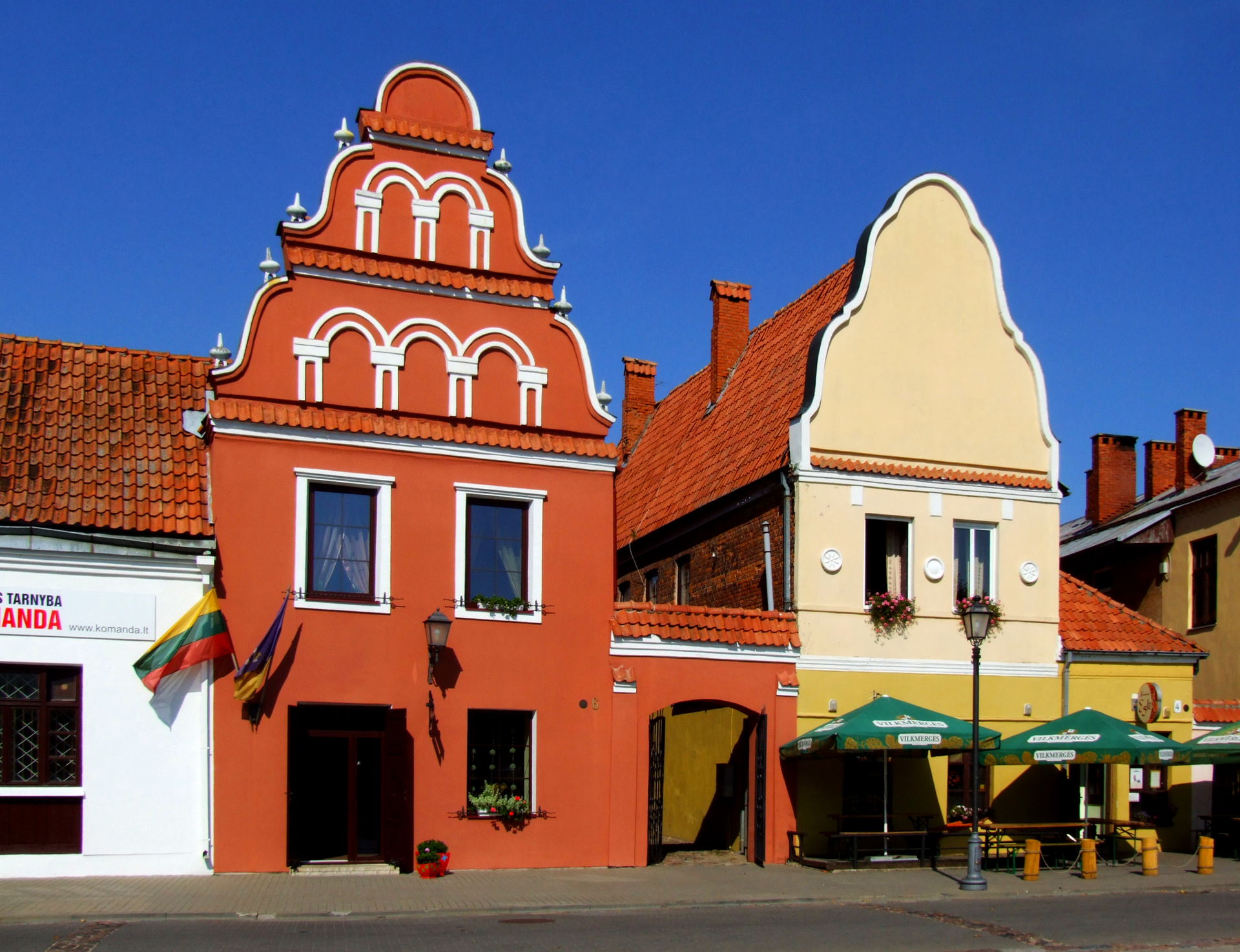 Old architecture in the Kėdainiai Market Square