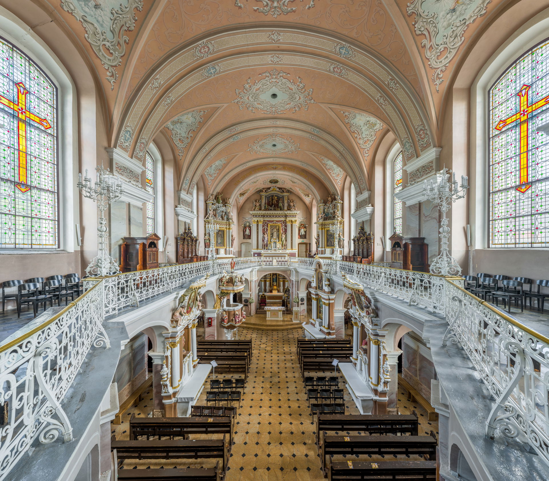 The interior of Telšiai Cathedral, Telšiai, Lithuania.